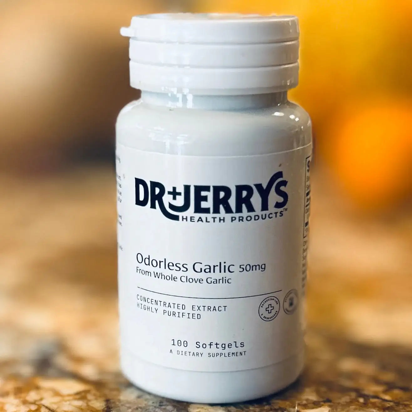 Dr. Jerry’s Odorless Garlic - 50mg from Whole Clove Garlic - Heart, Cholesterol & Joint Support - Deodorized Softgels - HSA/FSA Eligible