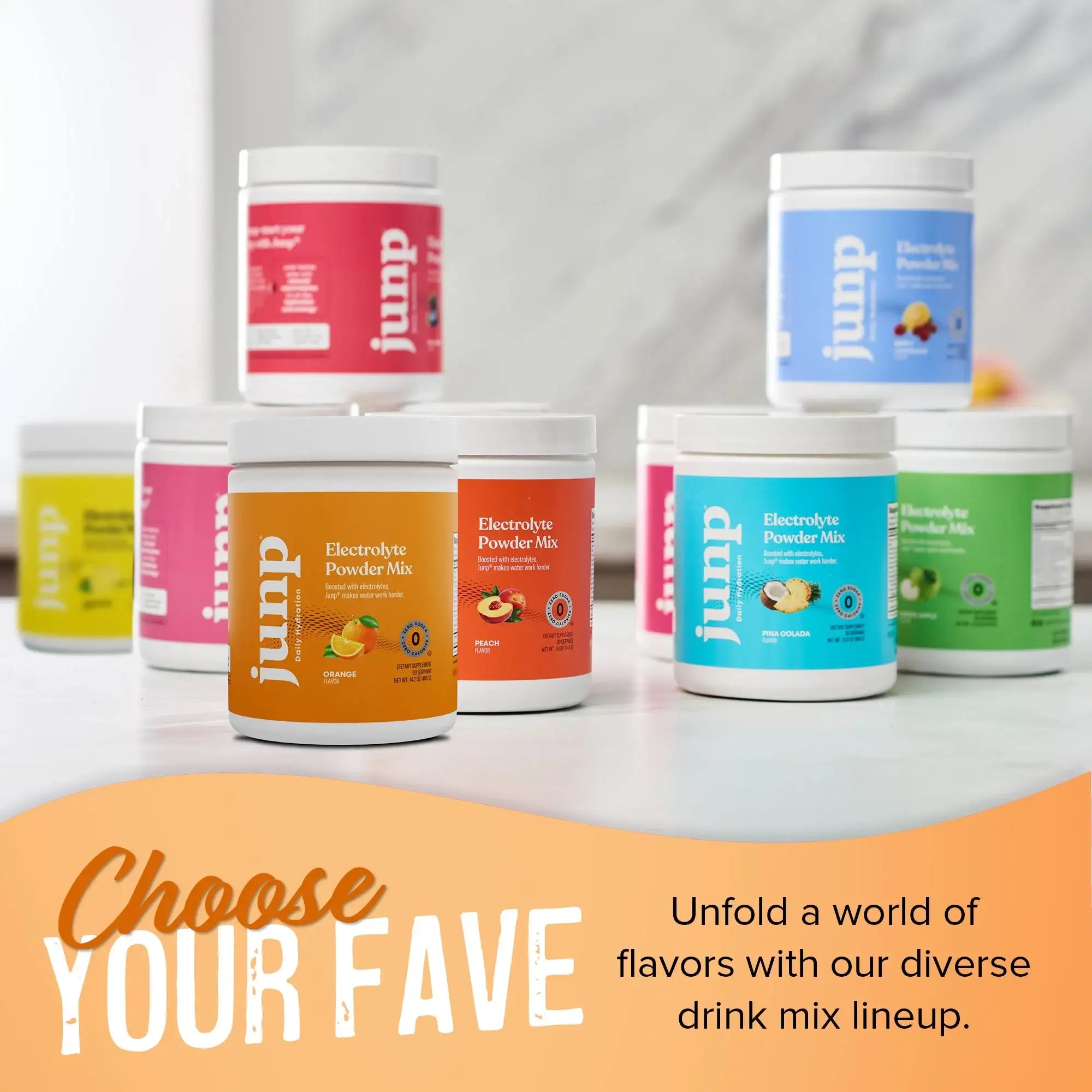 Junp Hydration Electrolyte Powder Mix - Orange Flavor - HSA FSA  Eligible - 90 Servings - Sugar Free - Vegan - Keto - Gluten Free