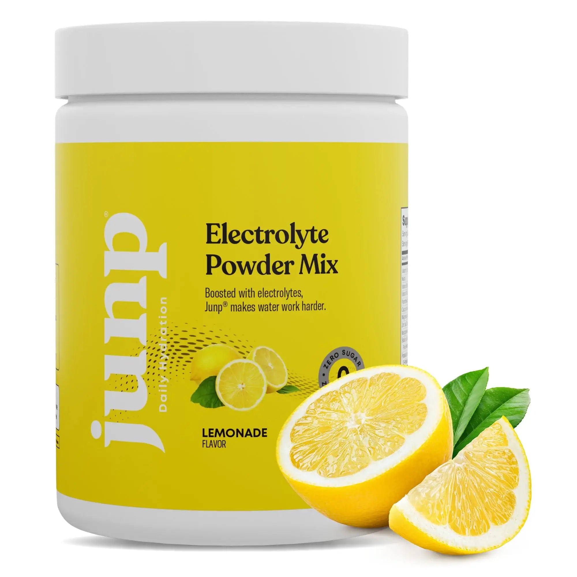 Hydrate with Junp Lemonade Electrolyte Mix - Vegan Friendly - No Artificial Ingredients - 90 Servings - HSA FSA Eligible