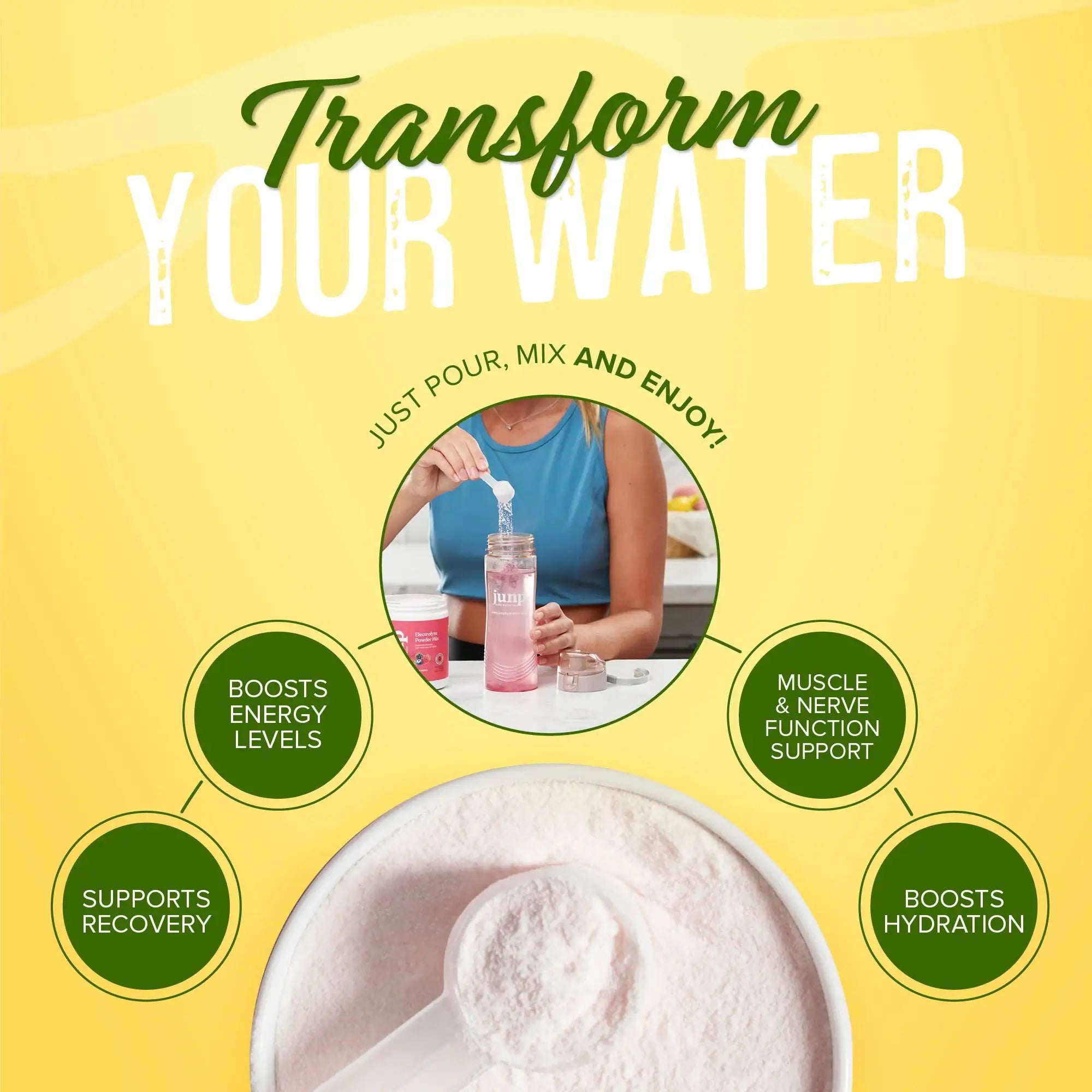 Hydrate with Junp Lemonade Electrolyte Mix - Vegan Friendly - No Artificial Ingredients - 90 Servings - HSA FSA Eligible