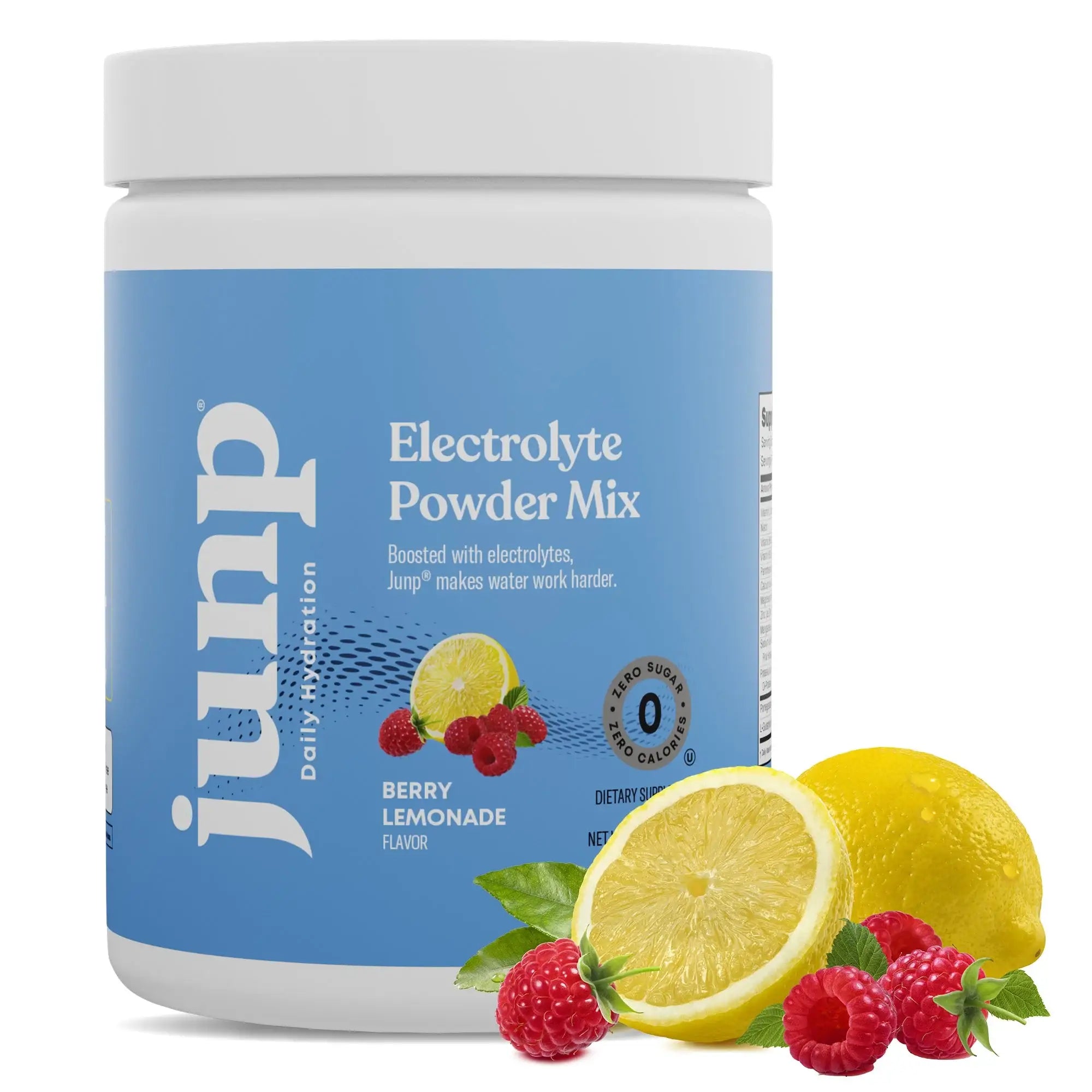 Junp Daily Hydration Electrolyte Powder Berry Lemonade - Sugar Free  Vegan Electrolytes with B12 and Minerals - 90 Servings - HSA FSA Eligible