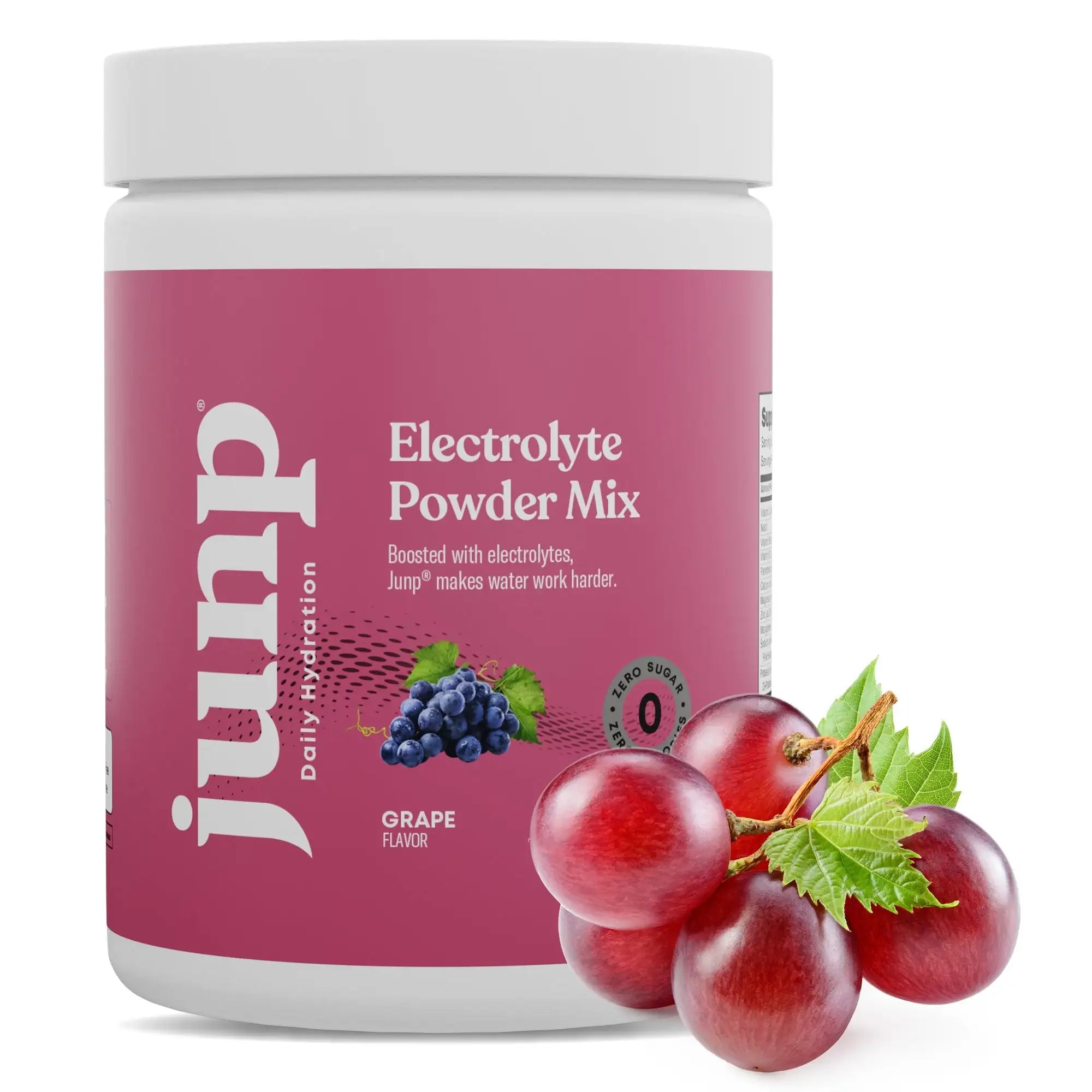 Junp Electrolyte Powder - Grape Flavor - Sugar-Free Hydration Mix with  Magnesium, Potassium, Zinc & B Vitamins - 90 Servings - Zero Calories