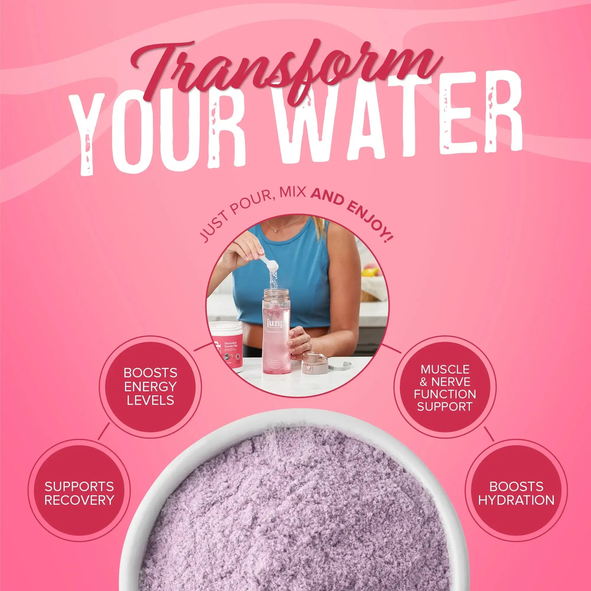 JUNP Electrolytes Powder No Sugar No Carbs – Wild Berry Fruit Flavor Drink Mix - Potassium & Salt Electrolyte Hydration Powder Zero Calorie Sugar Free Electrolyte Powder, Keto Friendly, 90 Servings