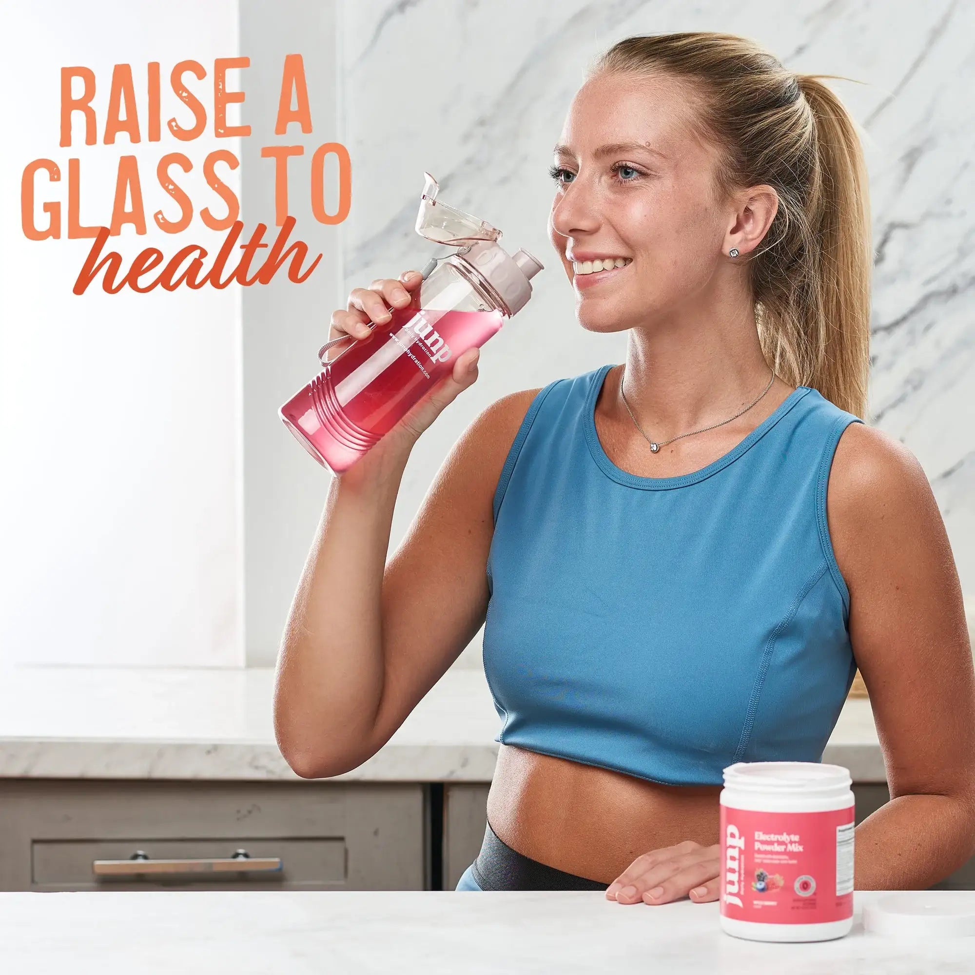 Junp Electrolyte Powder Mix - Peach Flavor - Zero Sugar - Vegan - Keto Friendly - 90 Servings - HSA/FSA Eligible Hydration Supplement