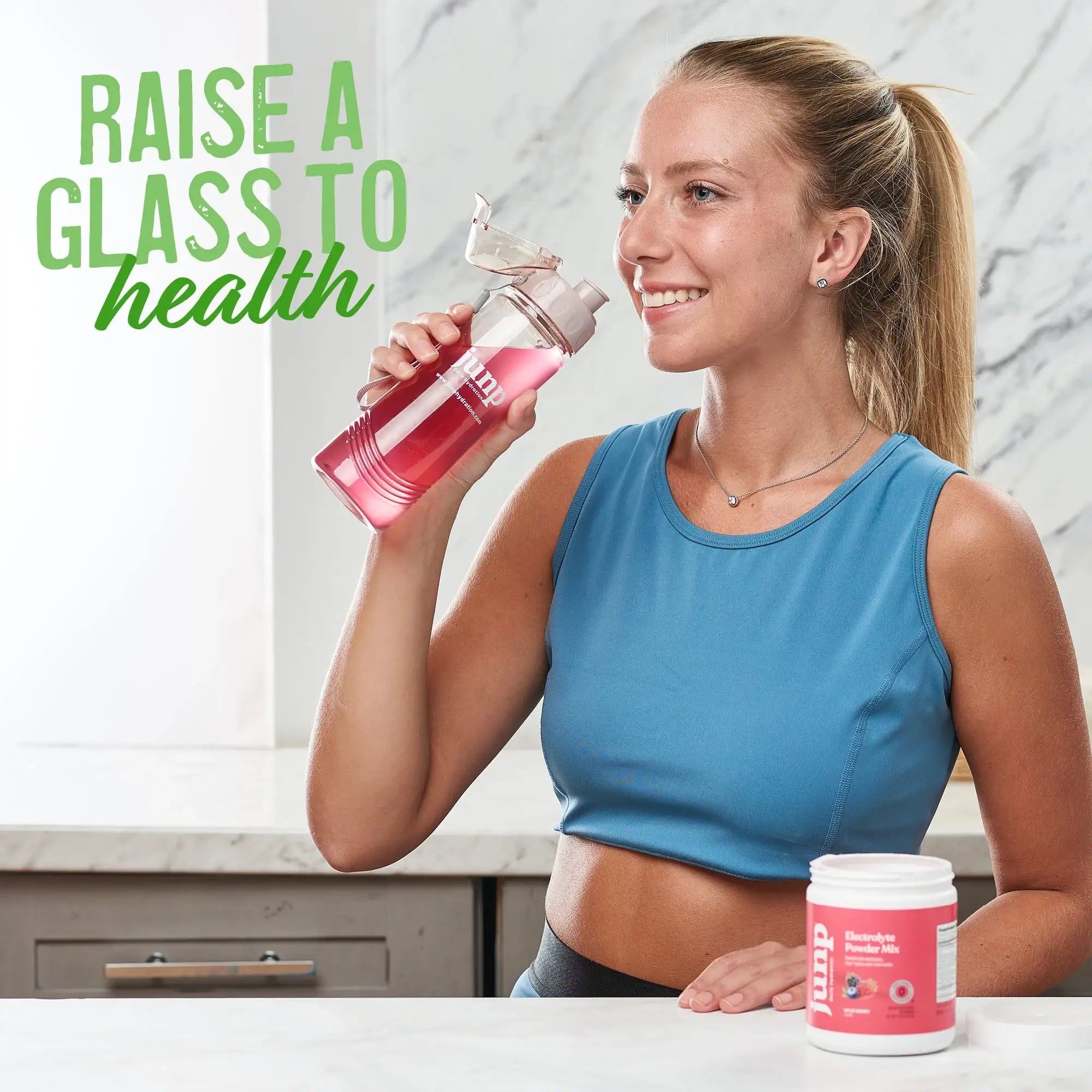 Junp Electrolyte Powder - Green Apple Flavor - Sugar-Free Hydration Mix  with Magnesium, Potassium, Calcium - 90 Servings - Zero Carbs & Calories