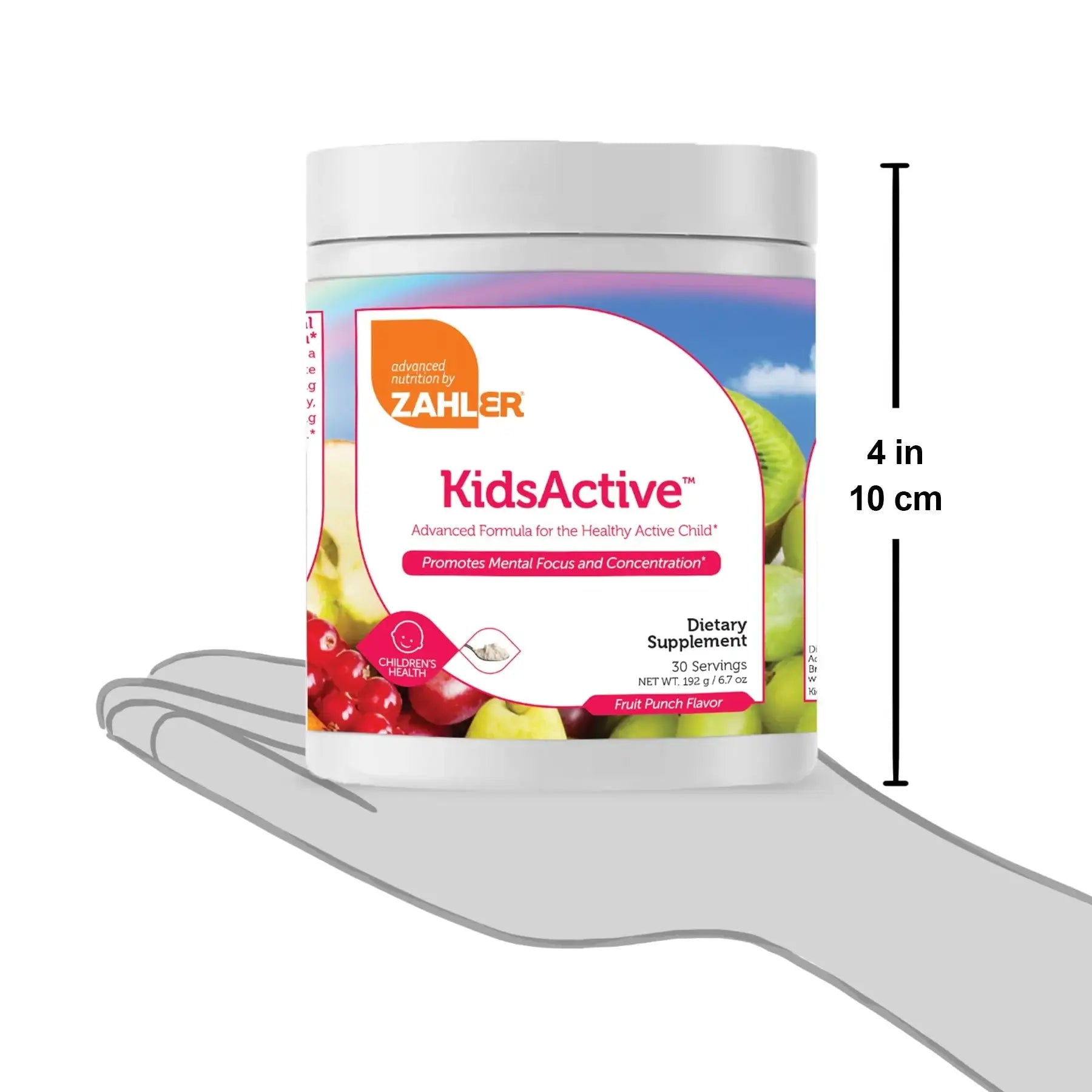 Zahler KidsActive - Mental Focus & Attention Support for Kids - Fruit Punch Powder with DMG, Inositol, B-Vitamins - 30 Servings - HSA/FSA Eligible