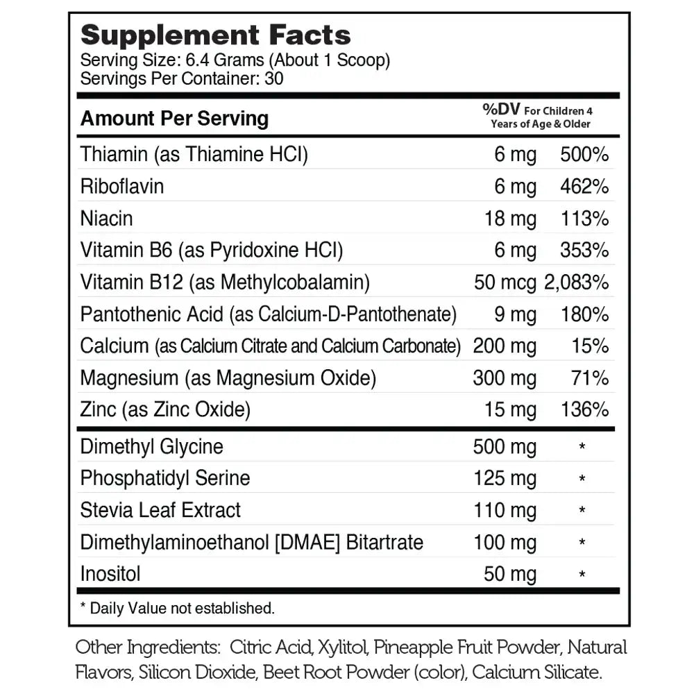 Zahler KidsActive - Mental Focus & Attention Support for Kids - Fruit Punch Powder with DMG, Inositol, B-Vitamins - 30 Servings - HSA/FSA Eligible