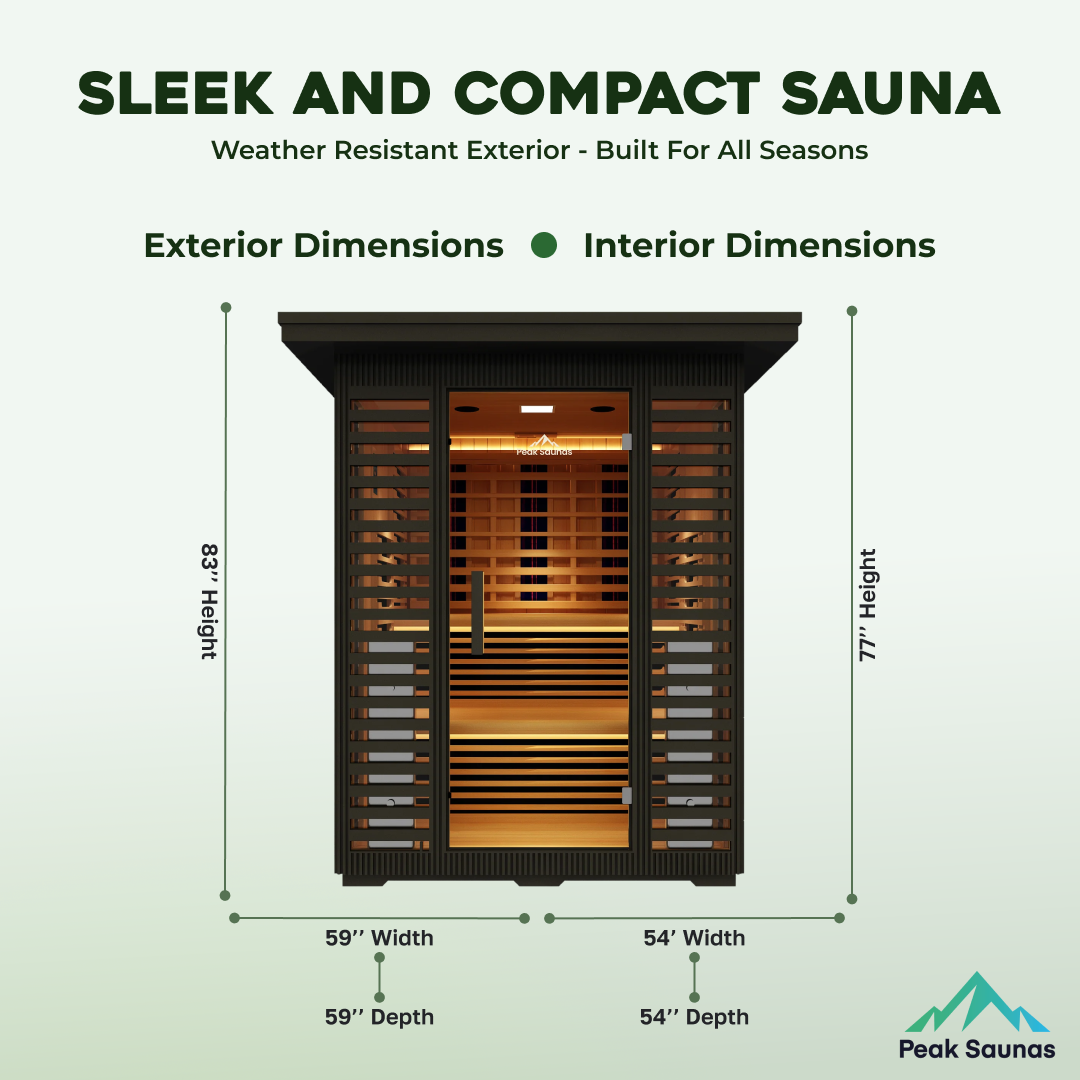 Peak Saunas Kilimanjaro Luxury 5-Person Outdoor Full Spectrum Infrared Sauna with Smart WiFi App Control