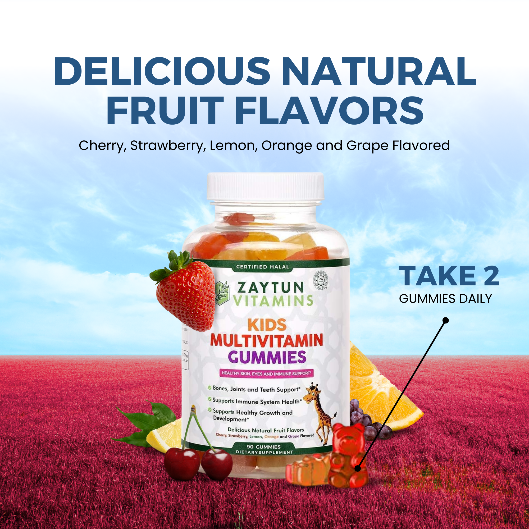 Halal Kids Multivitamin Gummies (3Pack)