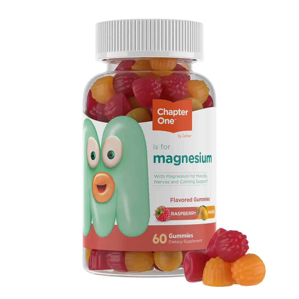Chapter One Magnesium Gummies by Zahler - Muscle & Nerve  Support - Raspberry Mango Flavor - 100mg Magnesium - 60 Count - HSA/FSA Eligible