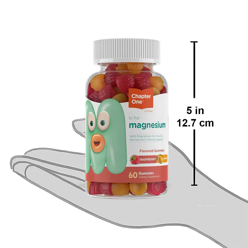 Chapter One Magnesium Gummies by Zahler - Muscle & Nerve  Support - Raspberry Mango Flavor - 100mg Magnesium - 60 Count - HSA/FSA Eligible