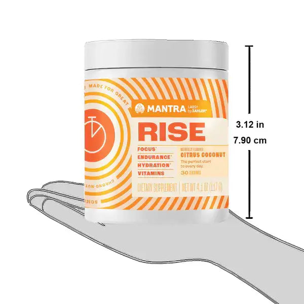 Zahler Mantra Labs Rise - Citrus Coconut Energy Focus Supplement - With Electrolytes Vitamins & Botanicals - 30 Servings - HSA FSA Eligible