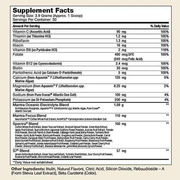 Zahler Mantra Labs Rise - Citrus Coconut Energy Focus Supplement - With Electrolytes Vitamins & Botanicals - 30 Servings - HSA FSA Eligible