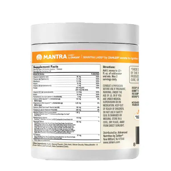 Zahler Mantra Labs Rise - Citrus Coconut Energy Focus Supplement - With Electrolytes Vitamins & Botanicals - 30 Servings - HSA FSA Eligible