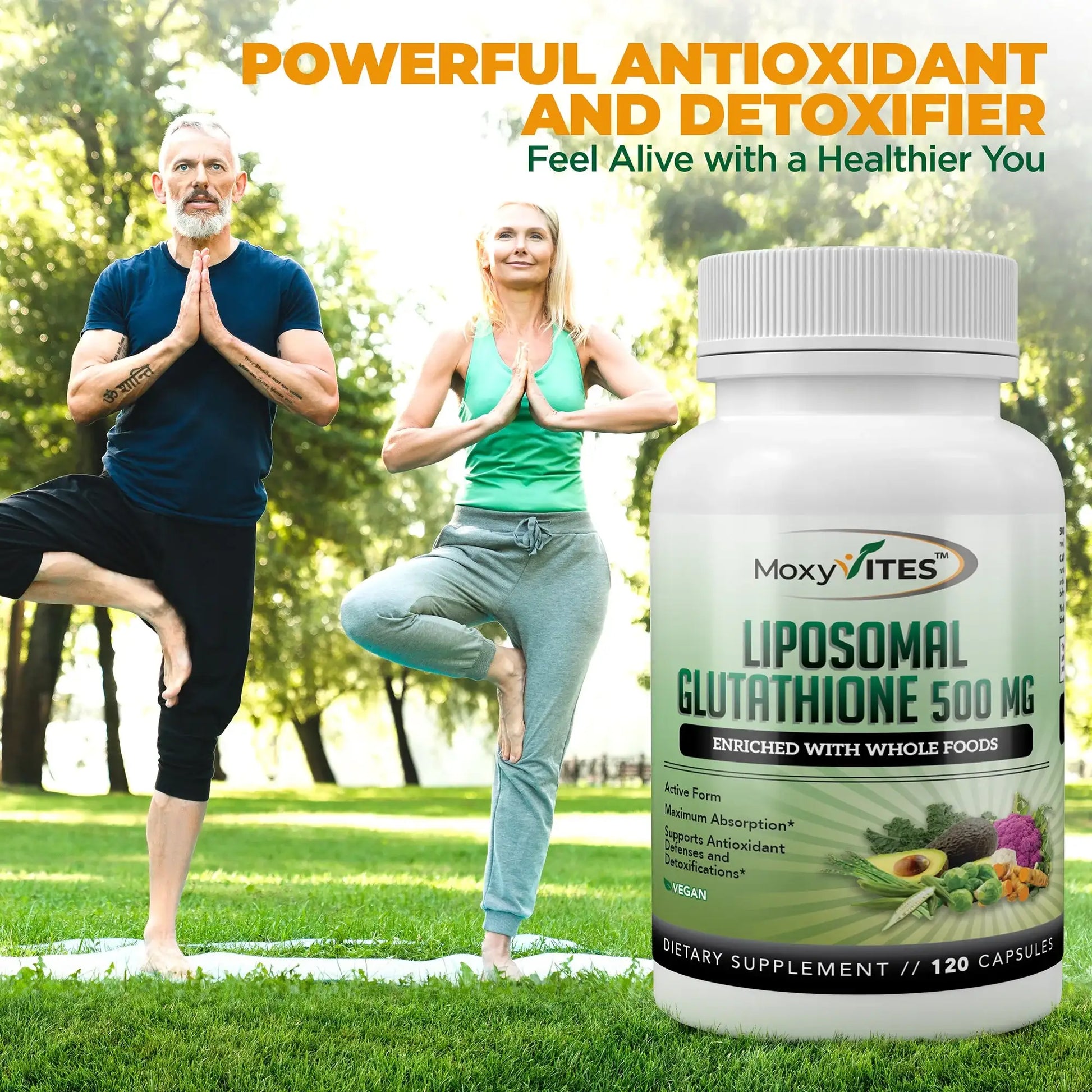 Infographic showing benefits of Liposomal Glutathione powerful antioxidant