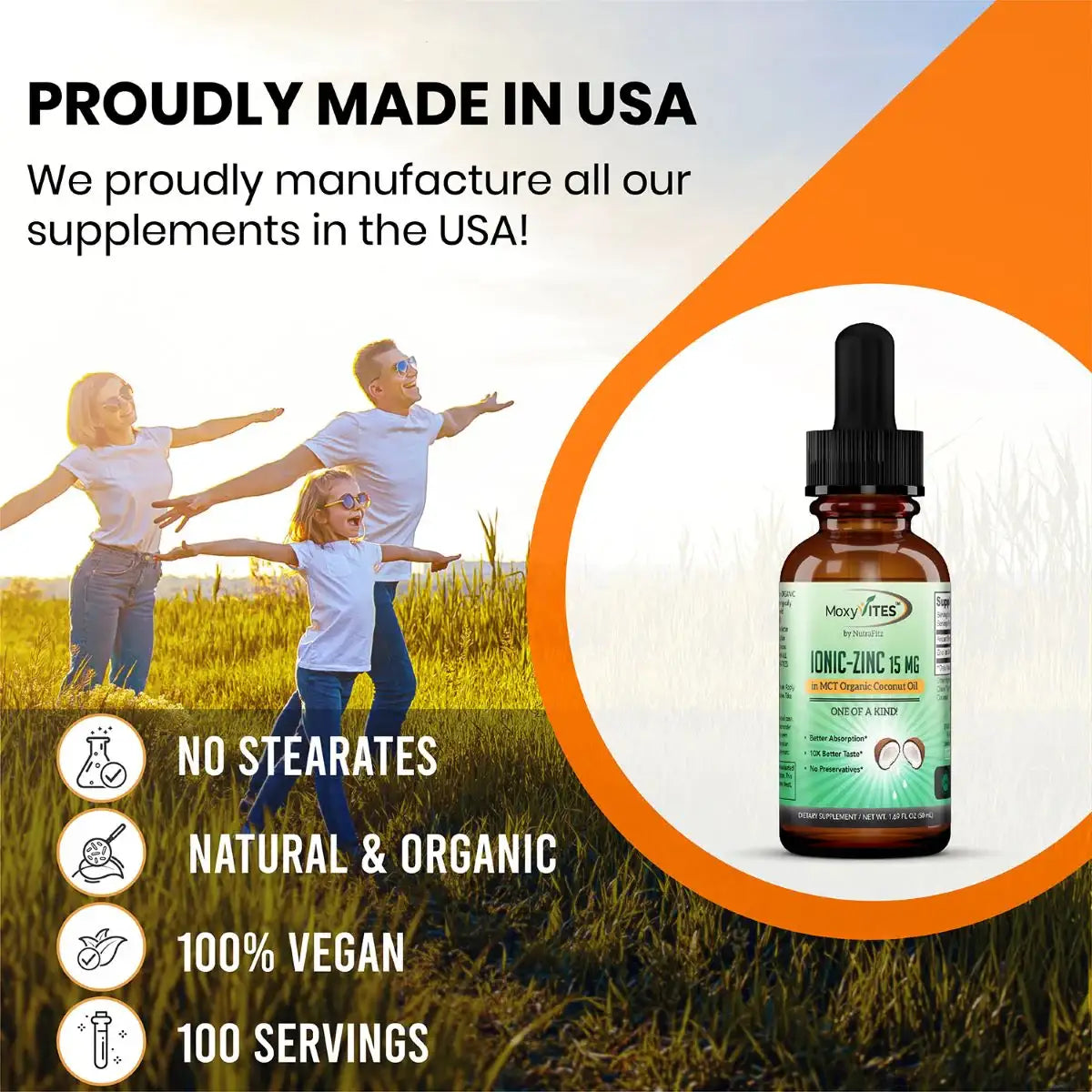 infographic showing vegan MoxyVites Zinc 