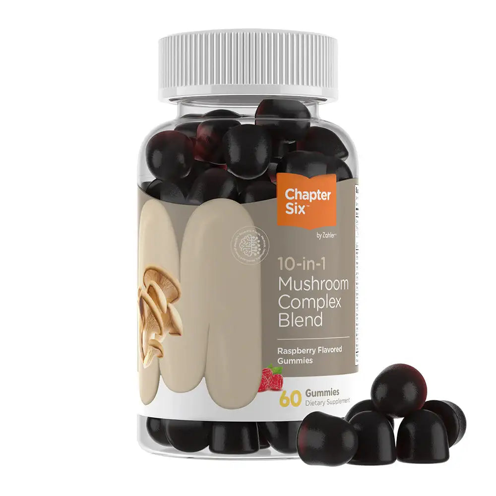 Zahler - Mushroom Complex Gummies with 10 Mushroom Extracts for Immunity & Brain Health - Raspberry Flavor - HSA/FSA Eligible - 60 Count