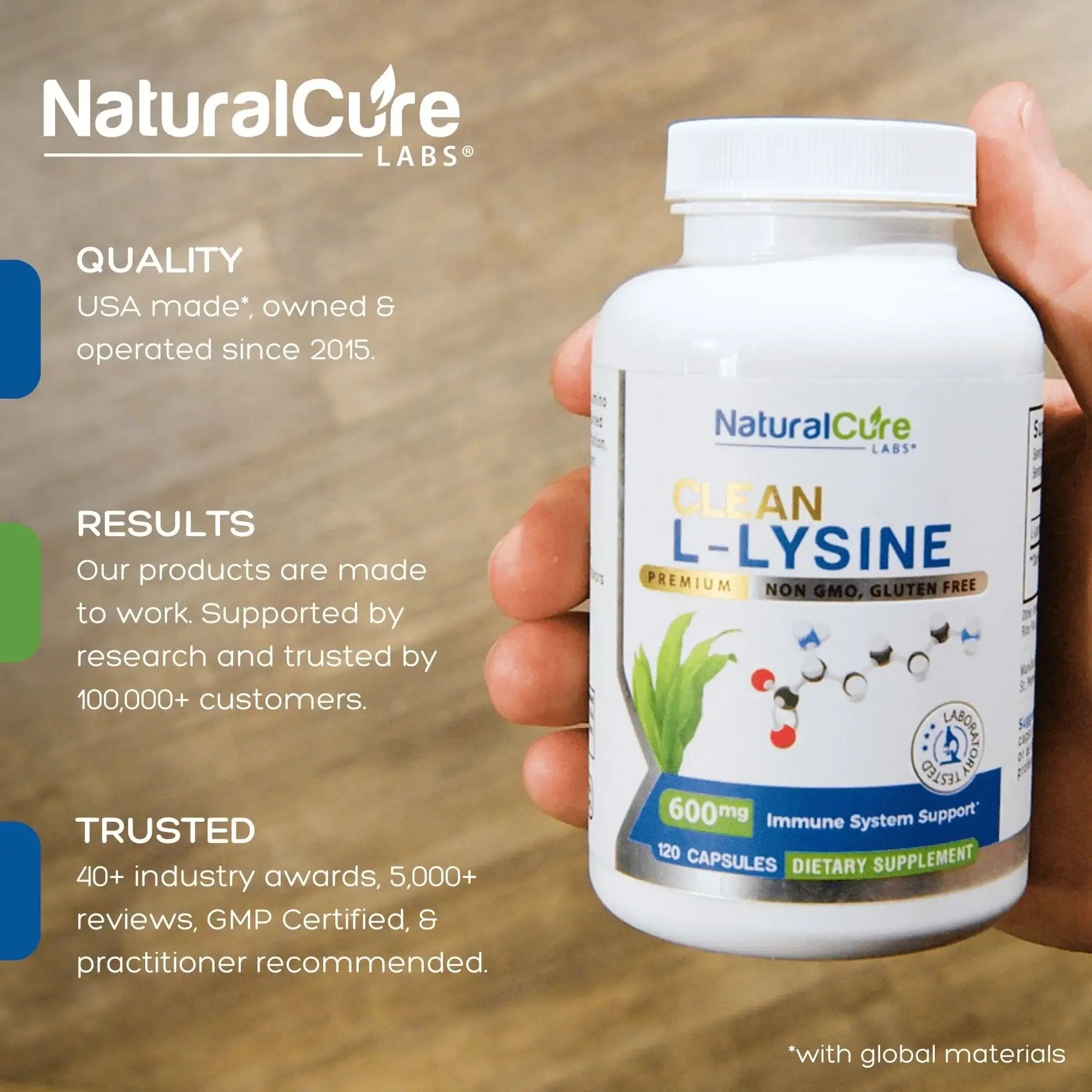 Clean L-Lysine & Premium Monolaurin 600mg