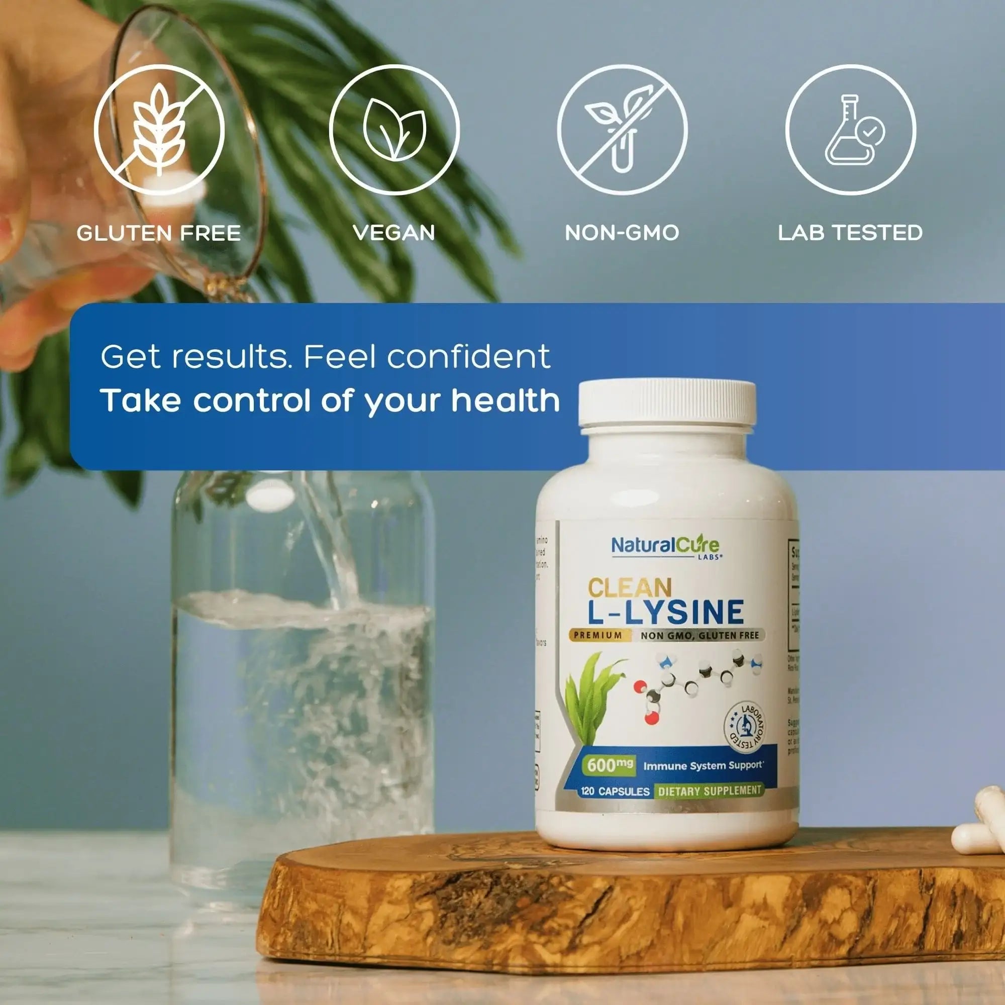 Clean L-Lysine 600mg & Premium Andrographis Extract