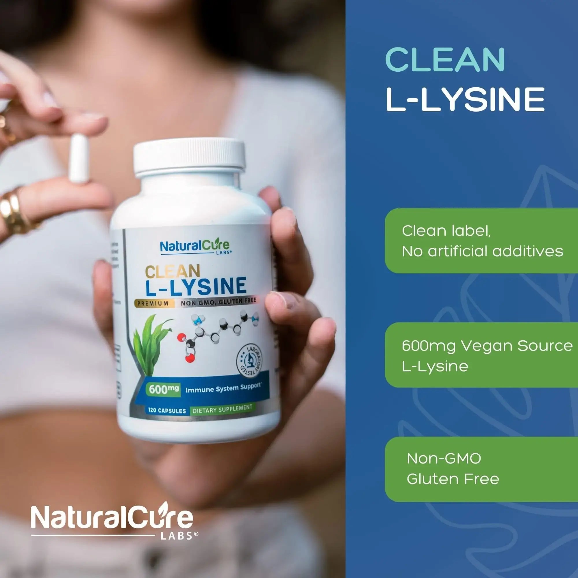 Clean L-Lysine 600mg & Level Off