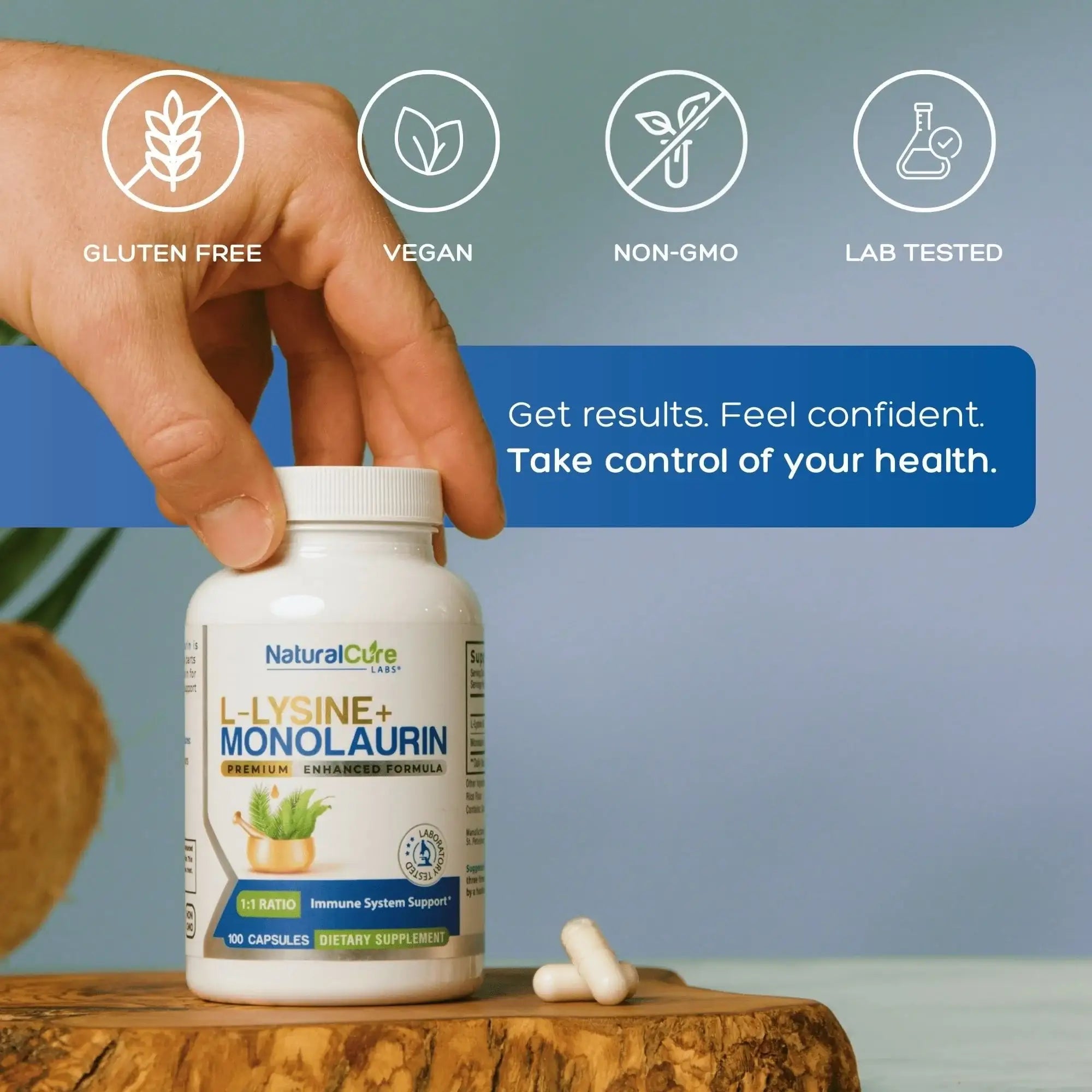 L-Lysine + Monolaurin & Premium Monolaurin 600mg