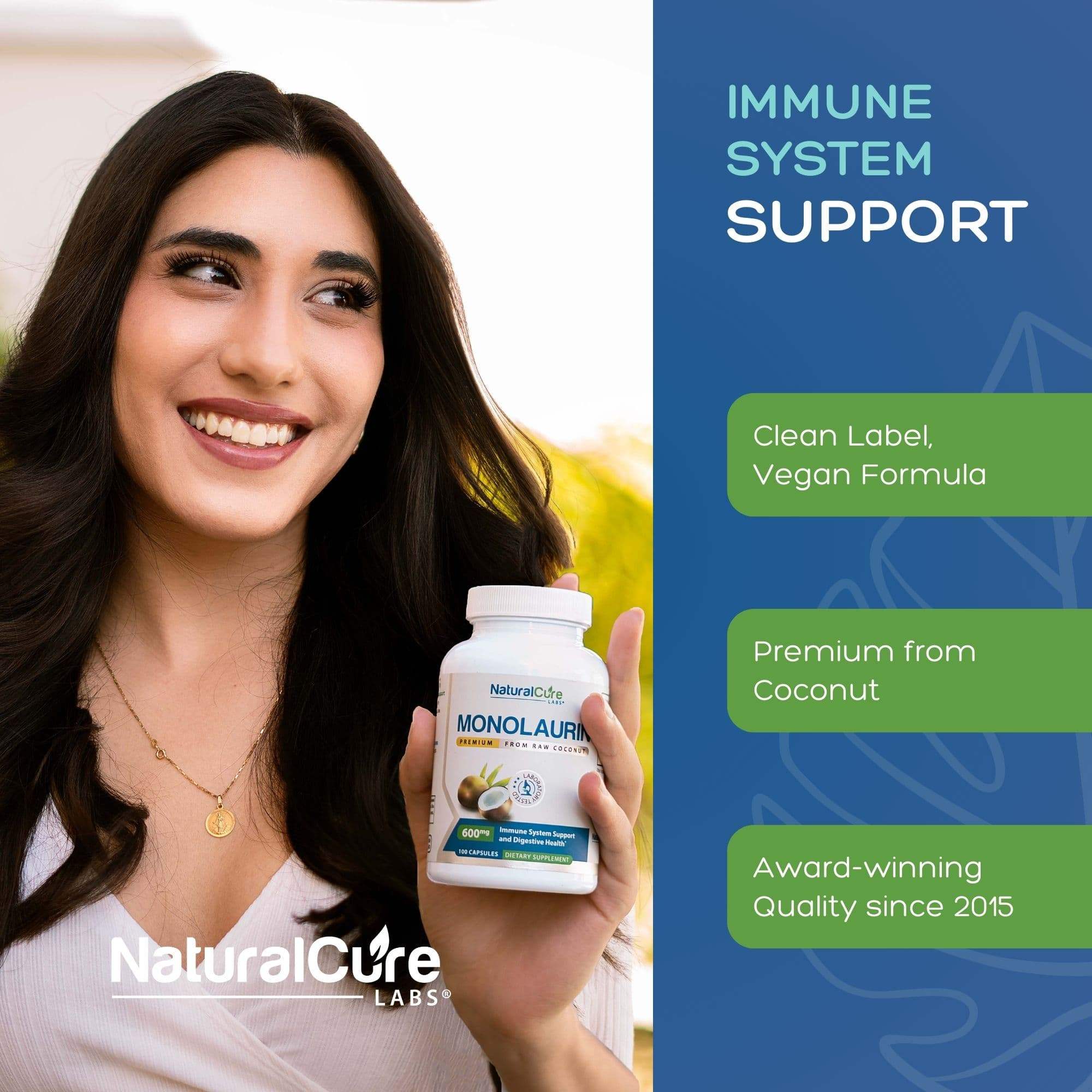 Clean L-Lysine & Premium Monolaurin 600mg