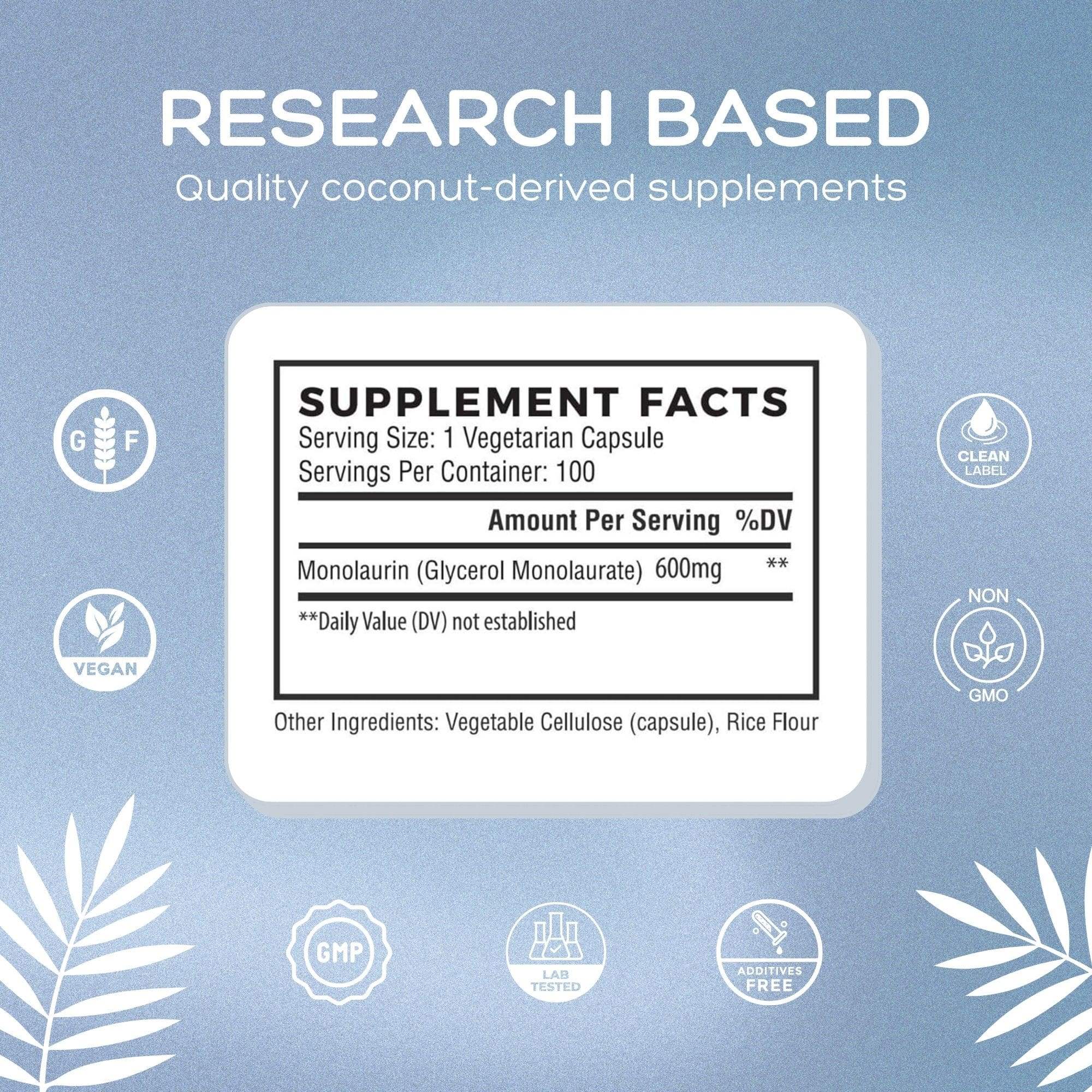 Clean L-Lysine & Premium Monolaurin 600mg