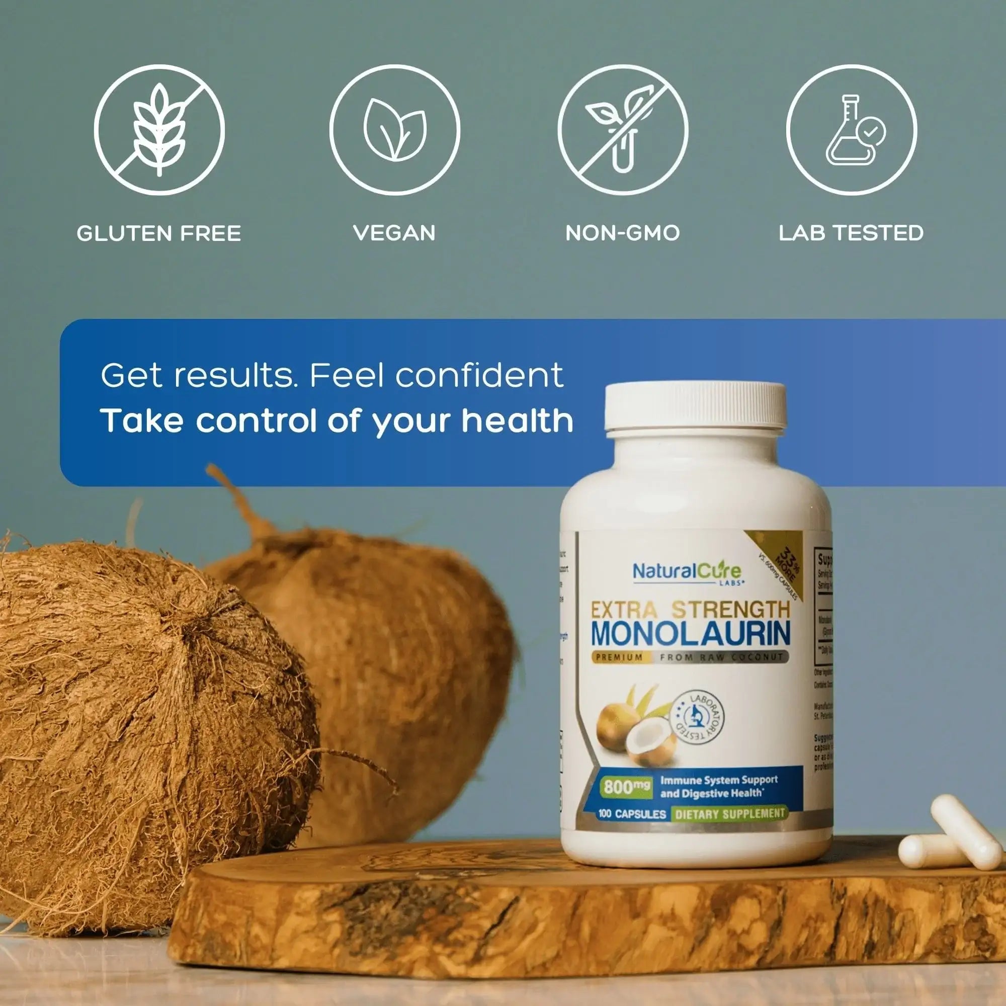 Clean L-Lysine & Extra Strength Monolaurin 800mg