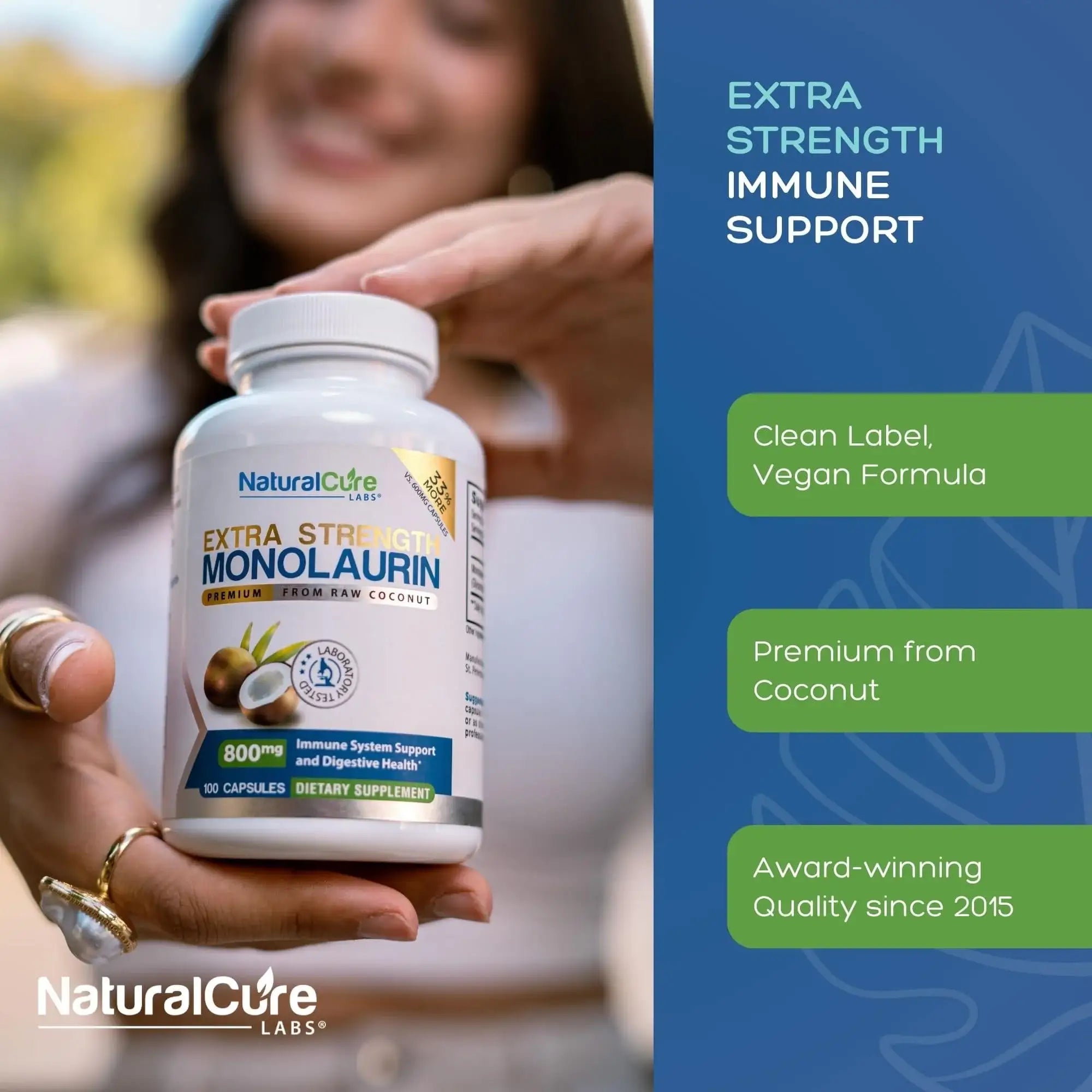 Clean L-Lysine & Extra Strength Monolaurin 800mg