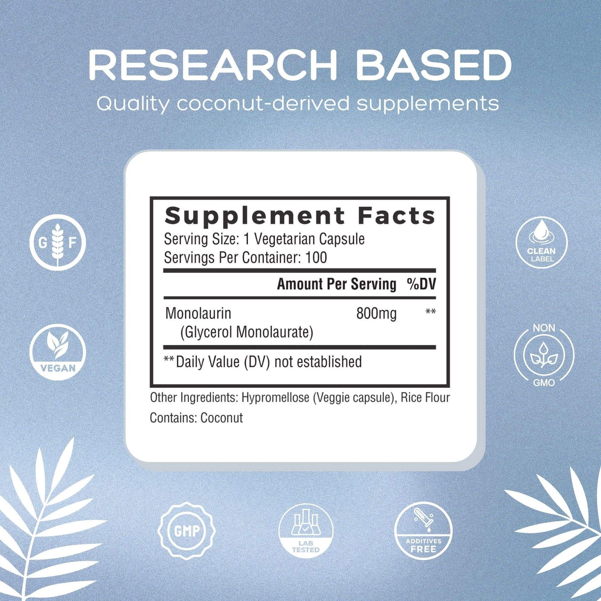 Clean L-Lysine & Extra Strength Monolaurin 800mg