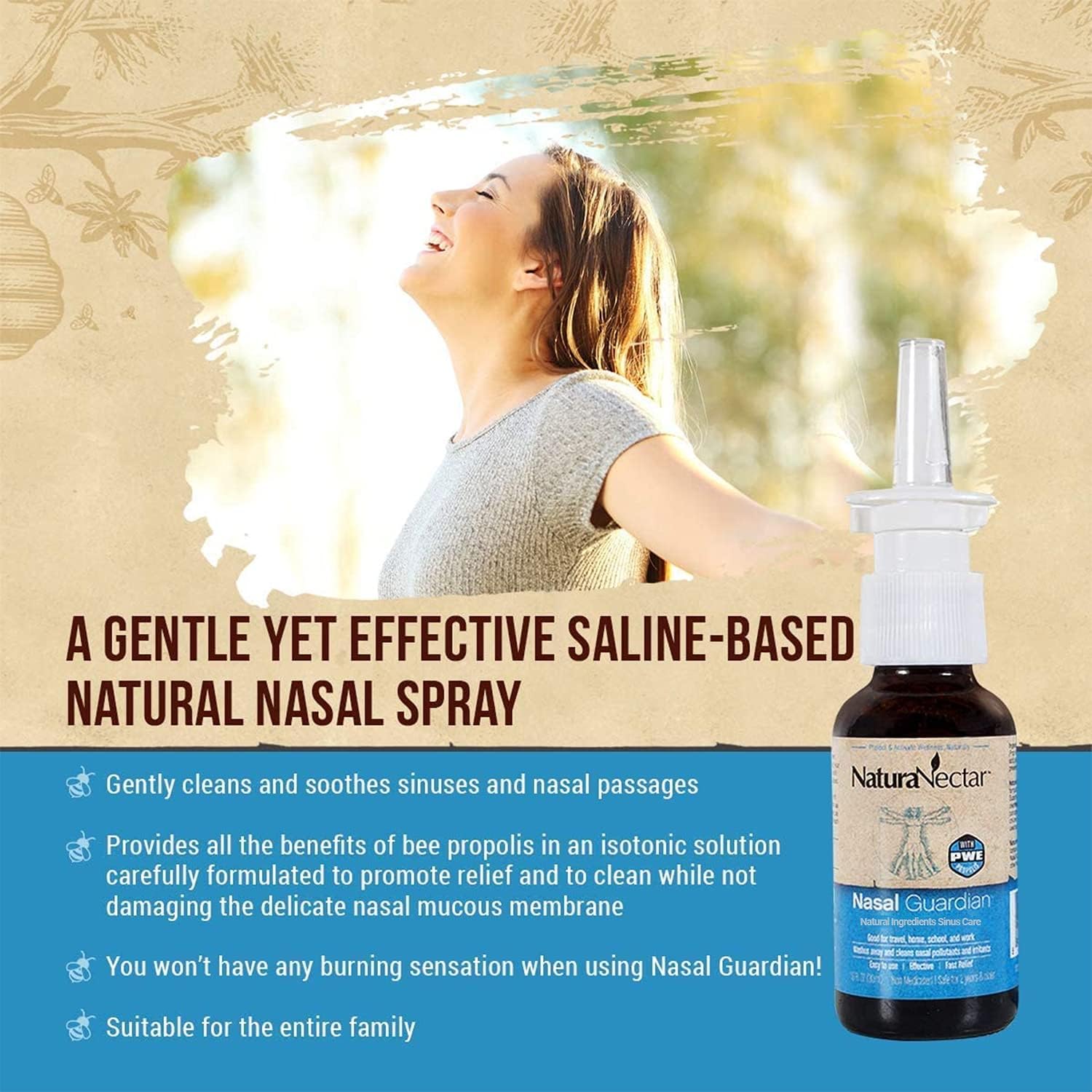 Nasal Guardian, Propolis Spray, 30 mL (1 Fl Oz)  | Pack of 3