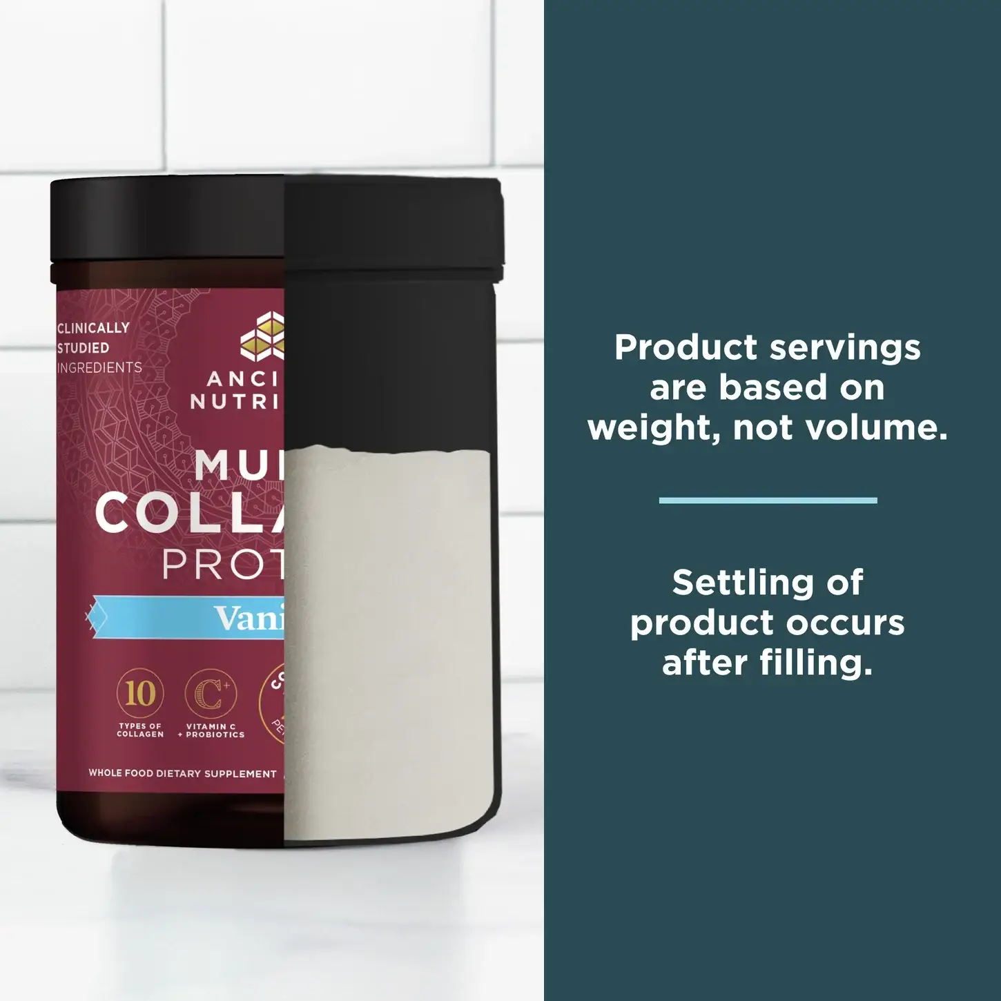 Ancient Nutrition Multi Collagen Protein Powder Chocolate & Vanilla -  10 Collagen Types for Joints Skin Hair Nails Gut Support - HSA FSA Eligible
