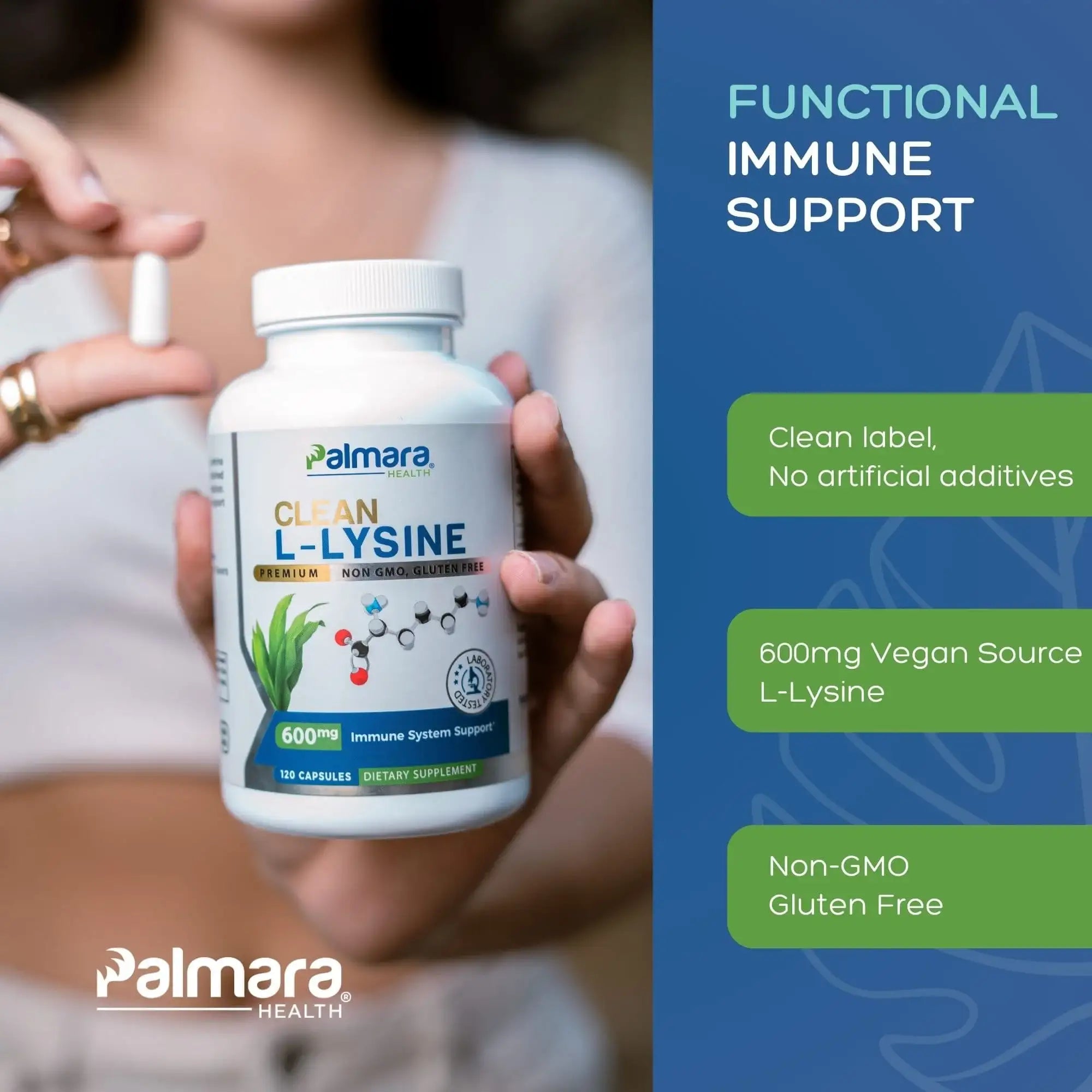 Clean L-Lysine 600mg | Palmara Health