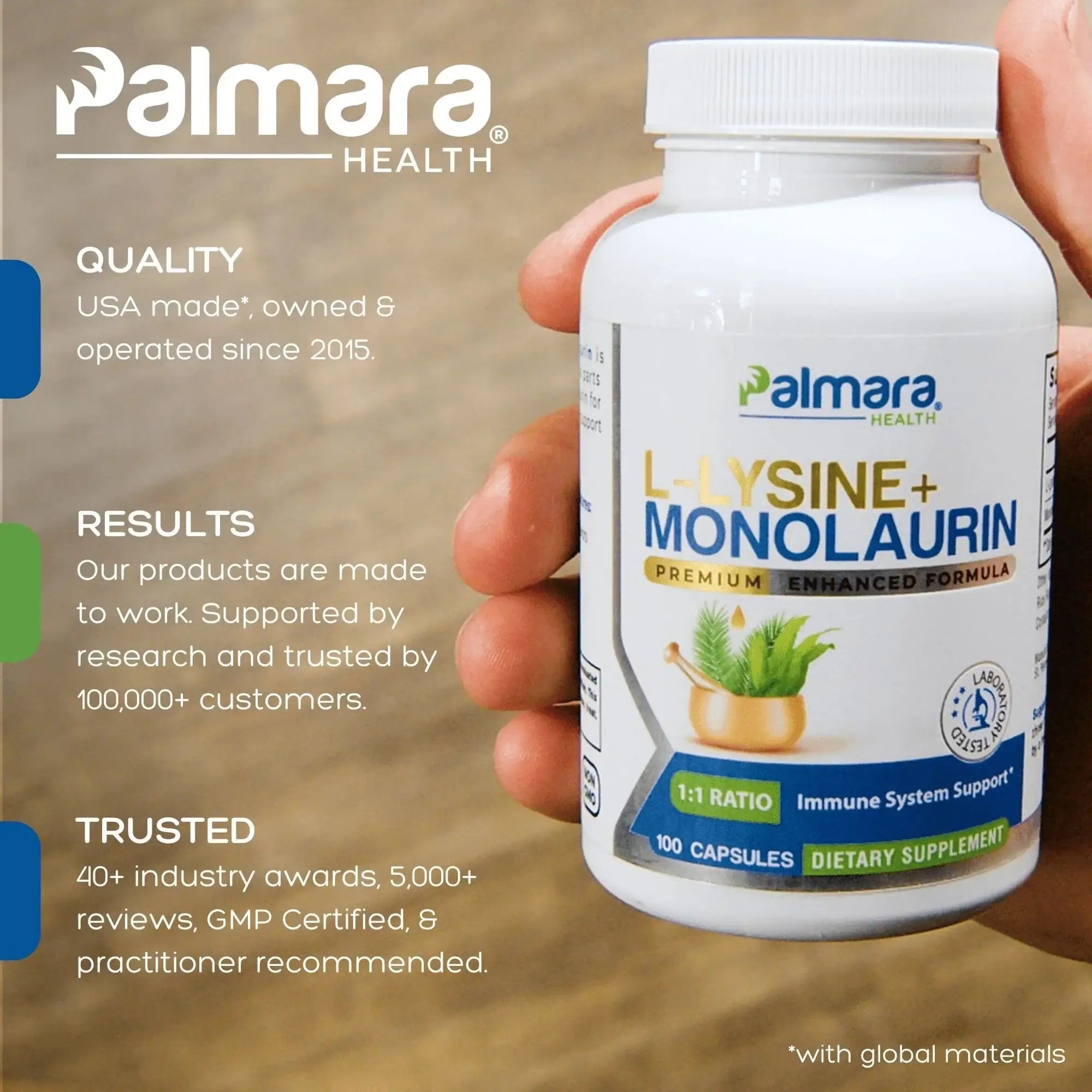 L-Lysine + Monolaurin 1:1 Ratio | Palmara Health