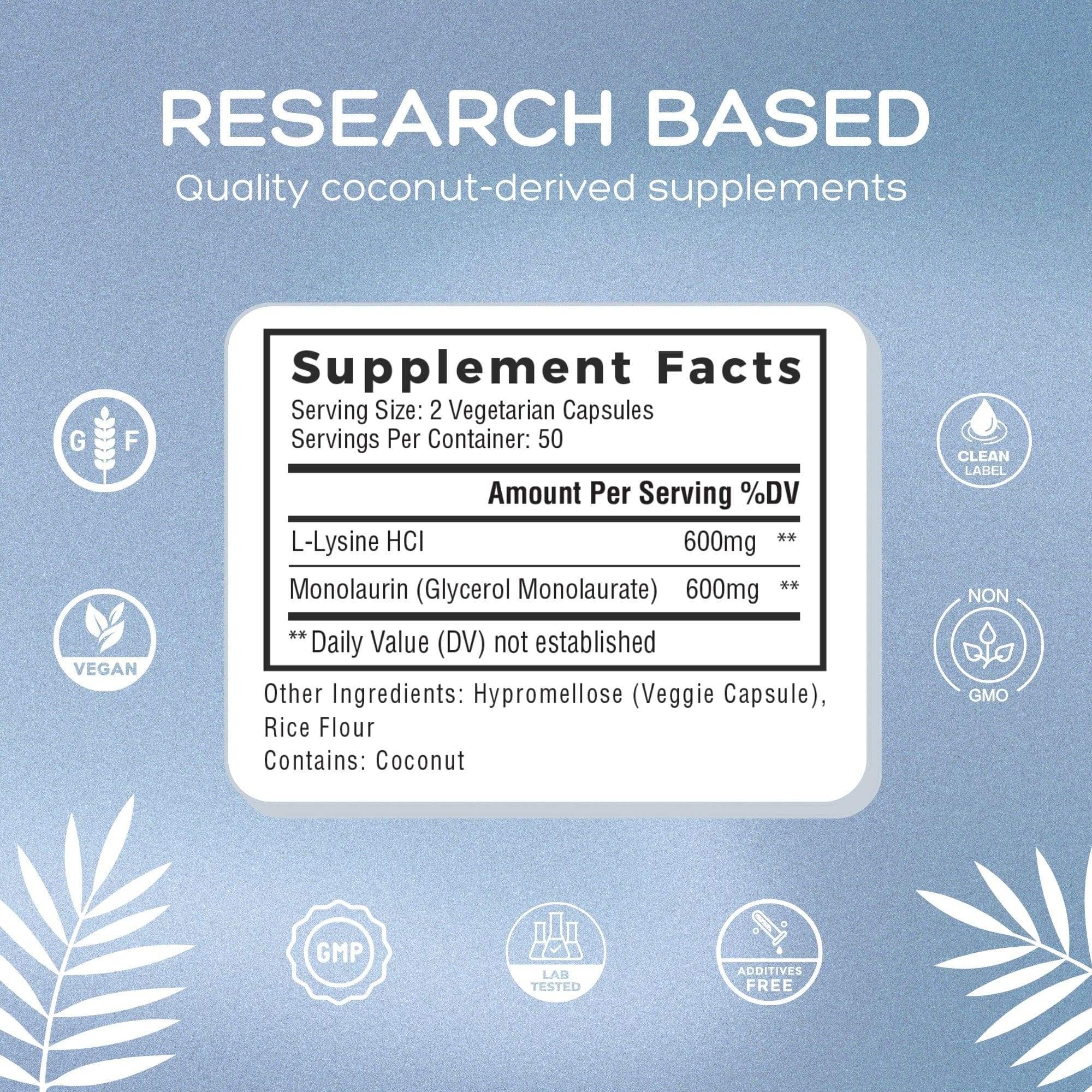 L-Lysine + Monolaurin 1:1 Ratio | Palmara Health