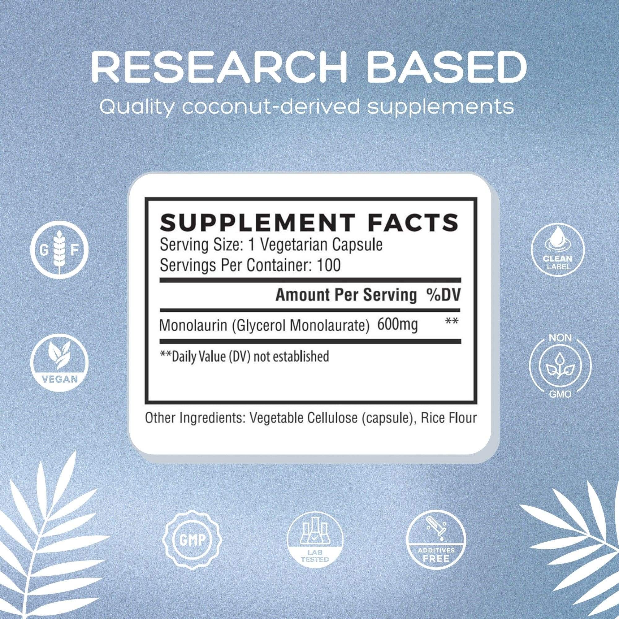 L-Lysine + Monolaurin & Premium Monolaurin 600mg