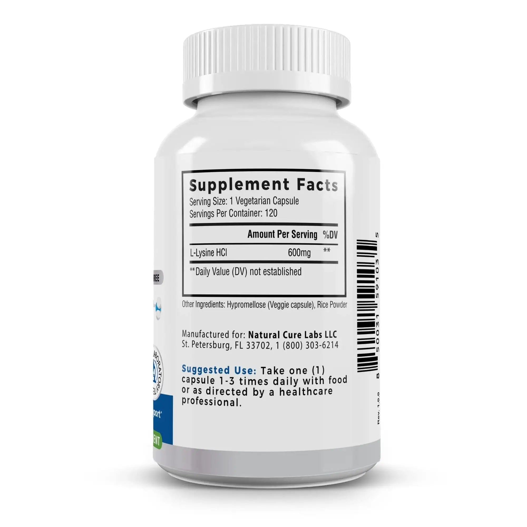 Clean L-Lysine 600mg | Palmara Health