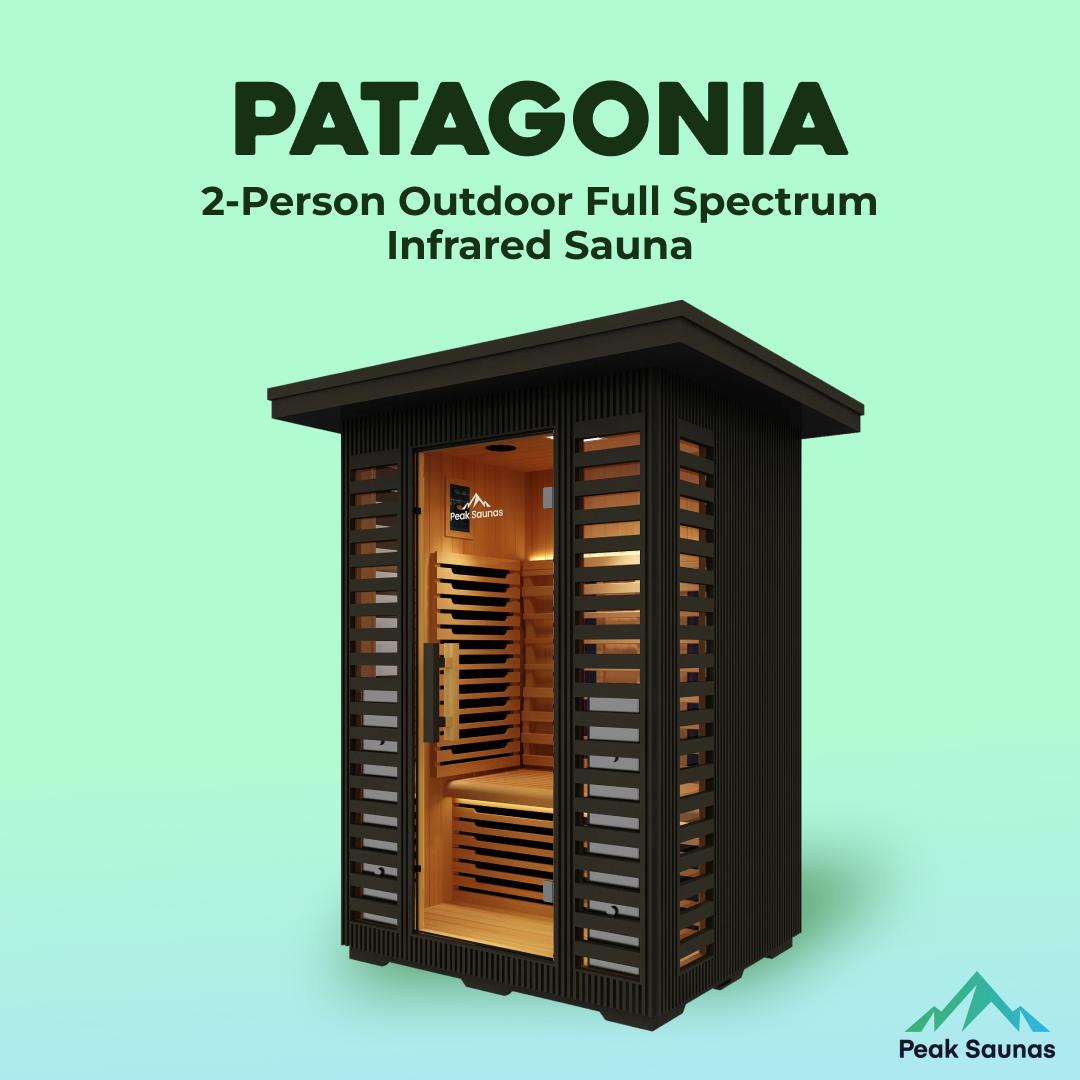 Peak Saunas Patagonia Luxury 2-Person Outdoor Full Spectrum Infrared Sauna with Smart WiFi App Control