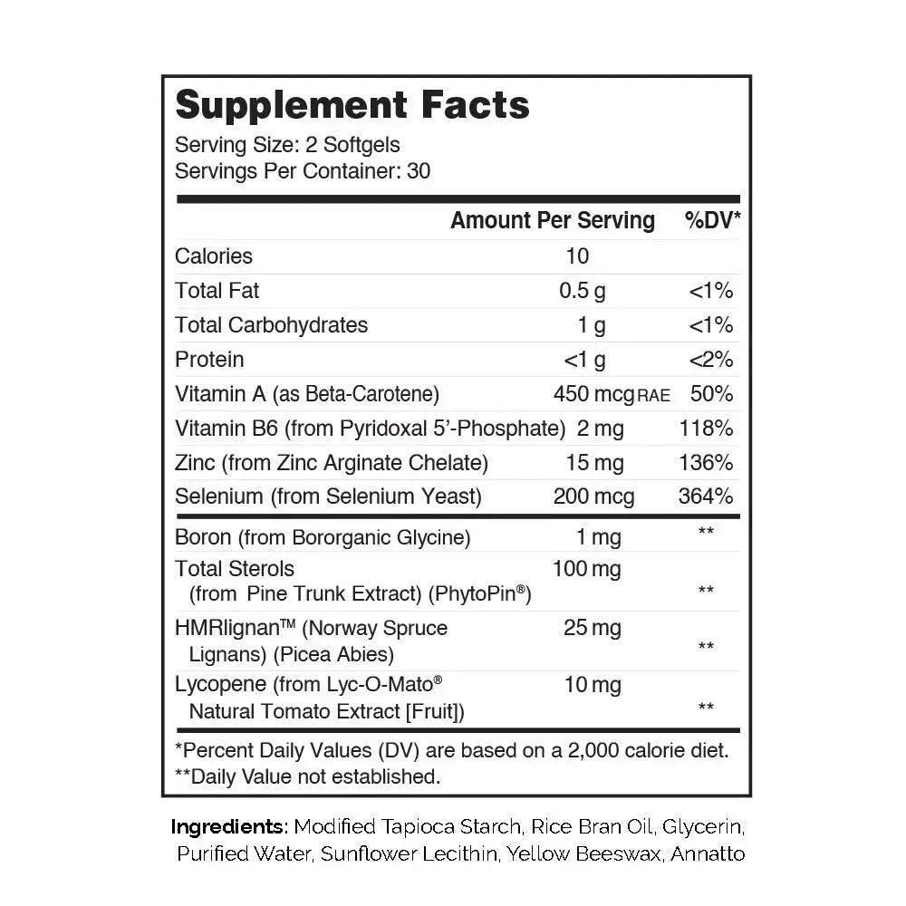 Zahler ProstAid+ Prostate Support with Saw Palmetto, Zinc, Selenium & Lycopene - Complete Formula - 60 Capsules - HSA/FSA Eligible