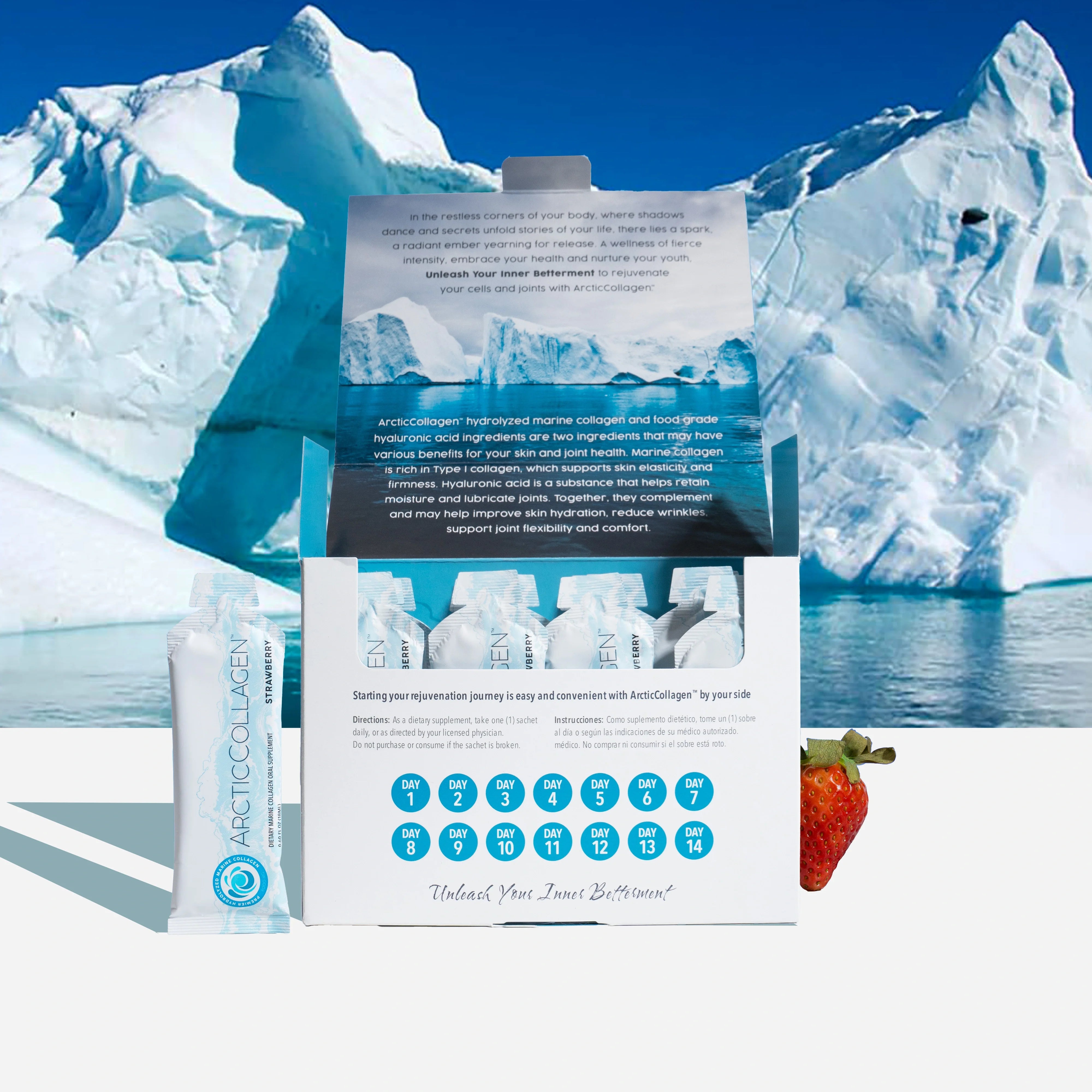 Marine Collagen Liquid Supplement - Strawberry Flavor