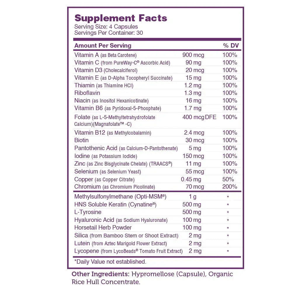 Zahler SHINE Capsules - Biotin, Keratin, Iodine & Zinc for Skin, Hair & Nail Support - Advanced Beauty Formula - 120 Count - HSA/FSA Eligible