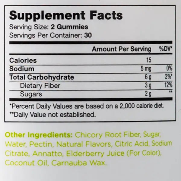 Zahler Fiber Gummies - 3g Chicory Root Fiber for Digestive  Support, Gluten Free, Vegetarian - 60 Gummies | HSA/FSA Eligible