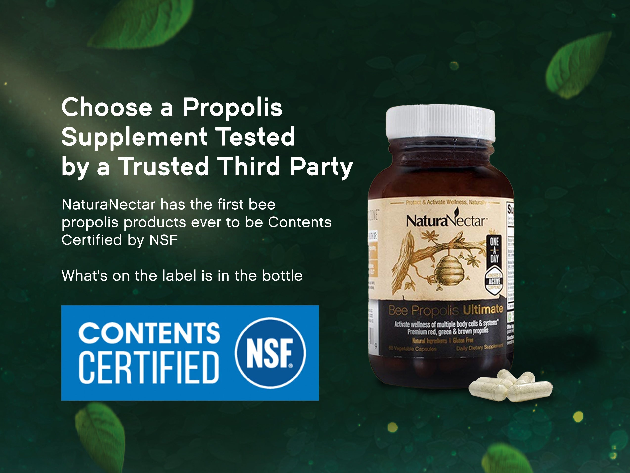 Bee Propolis Ultimate, NSF Contents Certified, 60 capsules