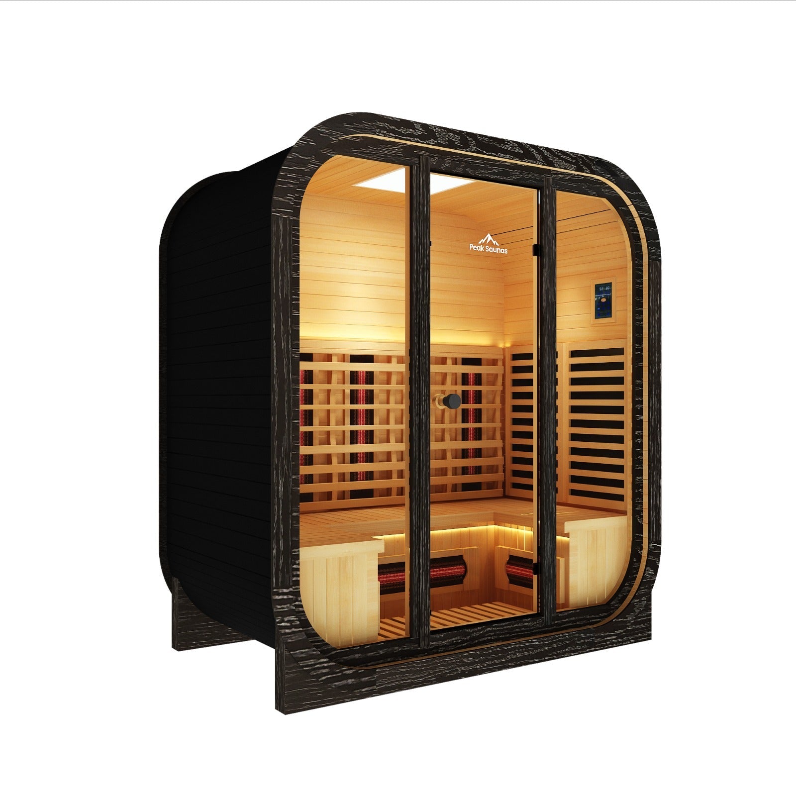 Peak Saunas El Capitan Luxury 4-Person Outdoor Full Spectrum Infrared Sauna with Smart WiFi App Control