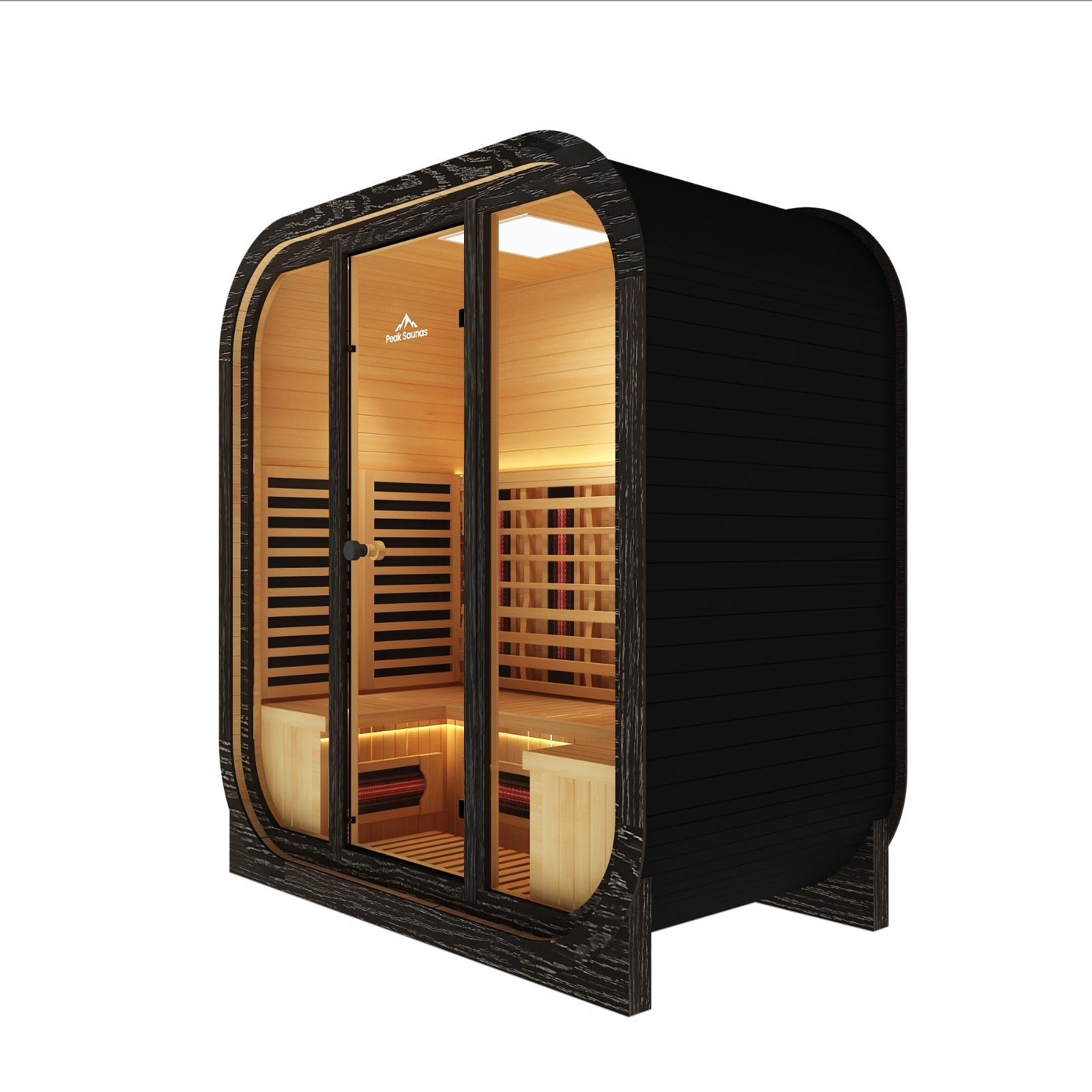 Peak Saunas El Capitan Luxury 4-Person Outdoor Full Spectrum Infrared Sauna with Smart WiFi App Control