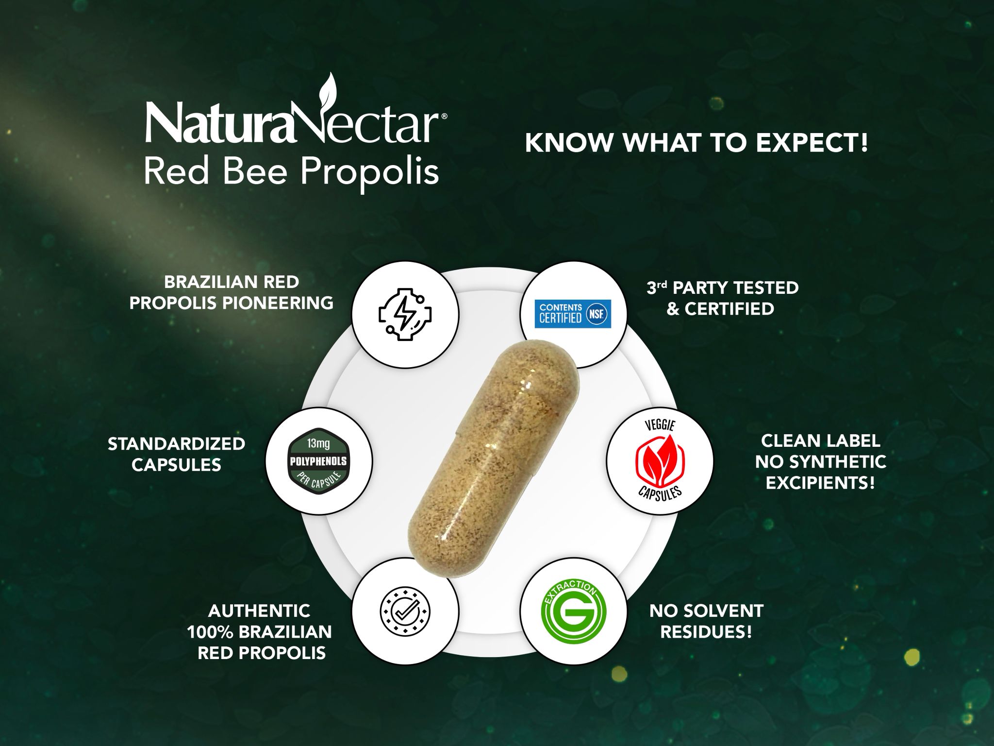 Red Bee Propolis, NSF Contents Certified, 60 Capsules