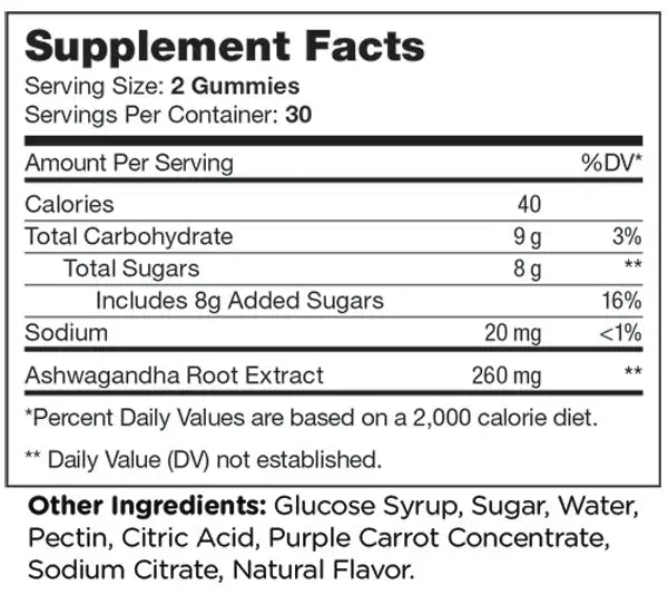 Zahler Ashwagandha Gummies - 300mg KSM-66® for Stress Support, Cherry Flavor, Gluten Free, Vegan, 60 ct - HSA/FSA Eligible