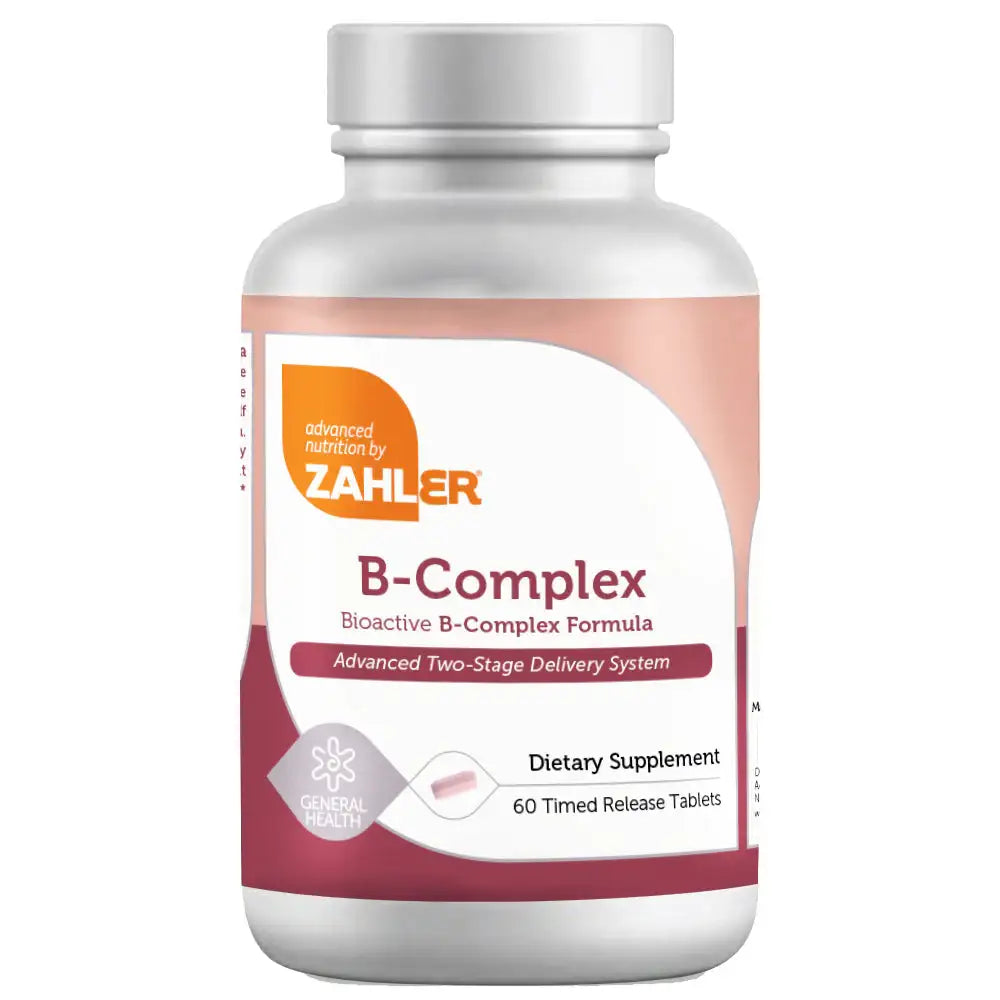Zahler B-Complex Advanced 2-Stage Formula with Bioactive B Vitamins for Nerve and Energy Support HSA FSA Eligible