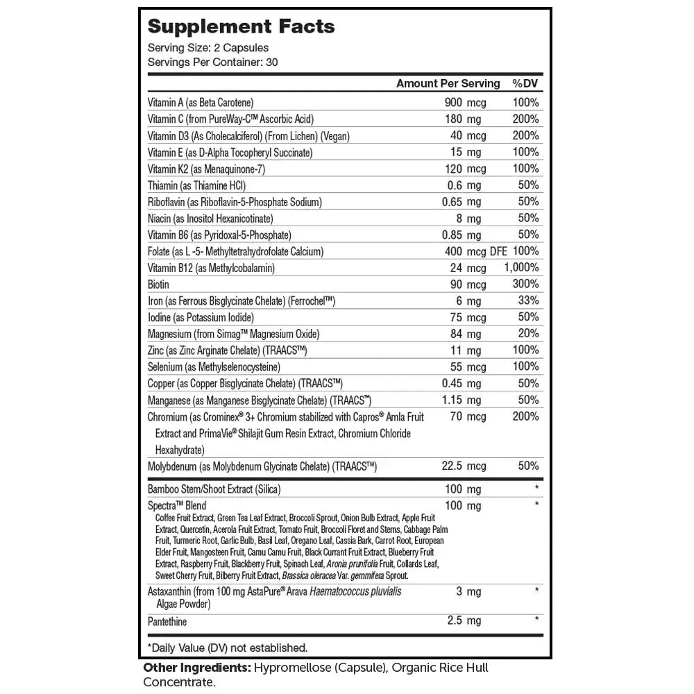 Zahler Multivitamin Beauty with Arava, Silica & Bamboo - Hair Skin & Nail Support - Whole Food Vegan Formula - 60 Capsules - HSA/FSA Eligible