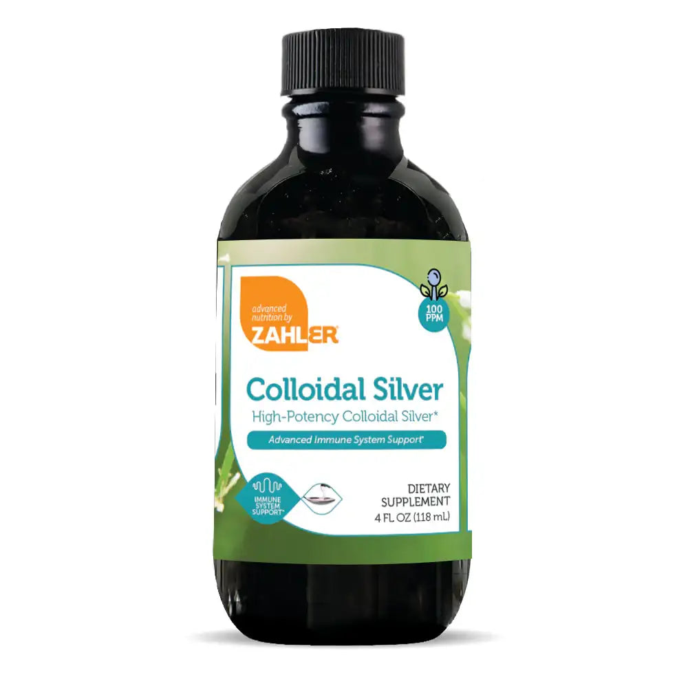 Zahler Colloidal Silver 100 PPM Liquid, Immune Support Supplement, High Potency, Non-GMO, 4 oz Bottle - Vegan & Gluten Free